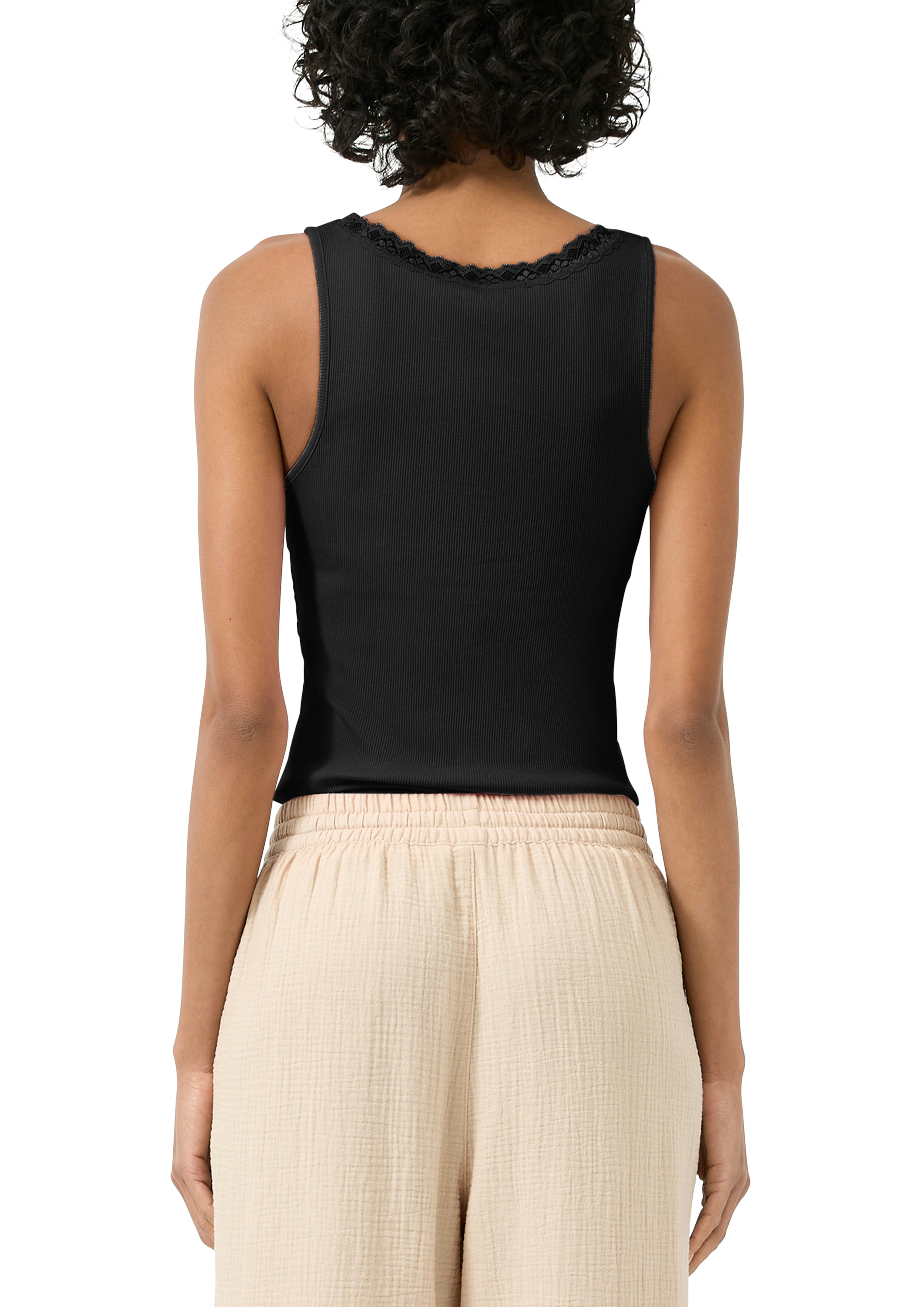 QS by S.Oliver Damen Tops Grey/Black