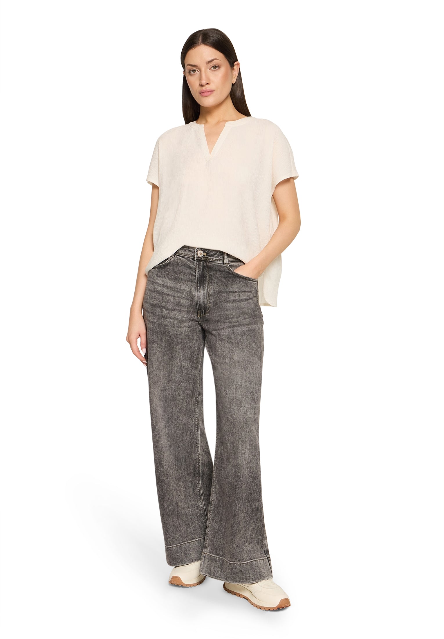 Betty & Co Damen Blusen kurz Arctic Wolf