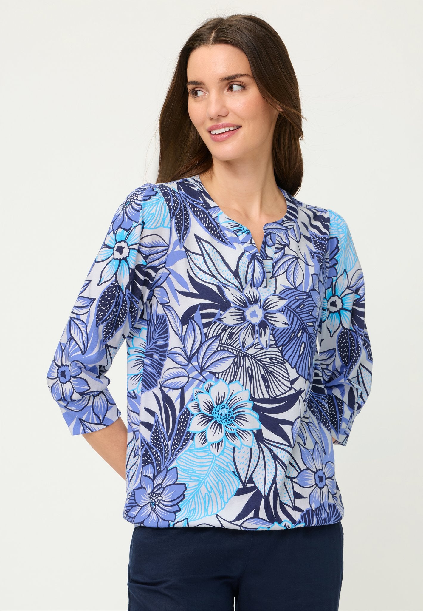 Olsen Damen T-Shirts  Bay Blue