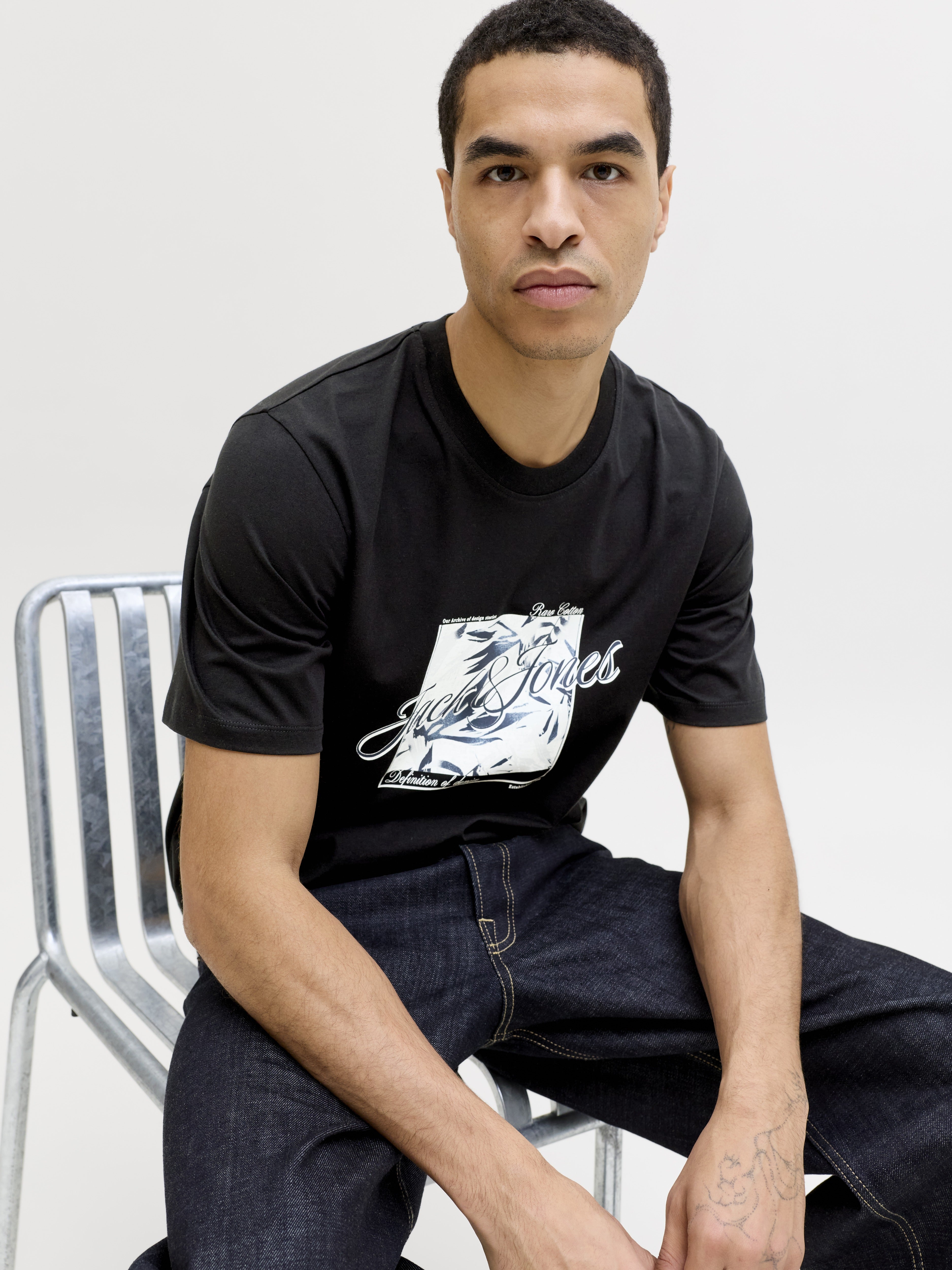 Jack & Jones Herren T-Shirts kurz Black