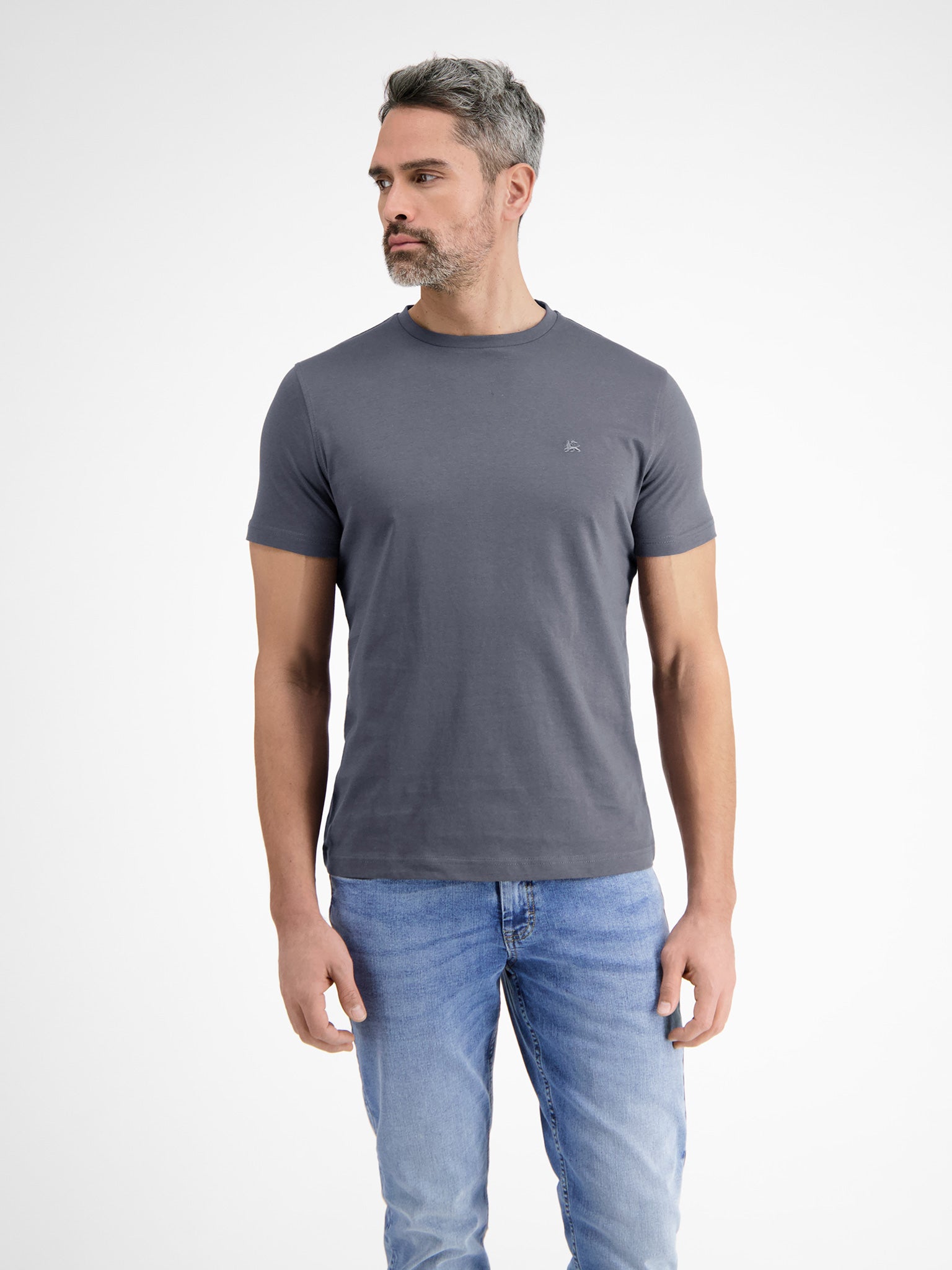 Lerros Herren T-Shirts kurz Rock Grey