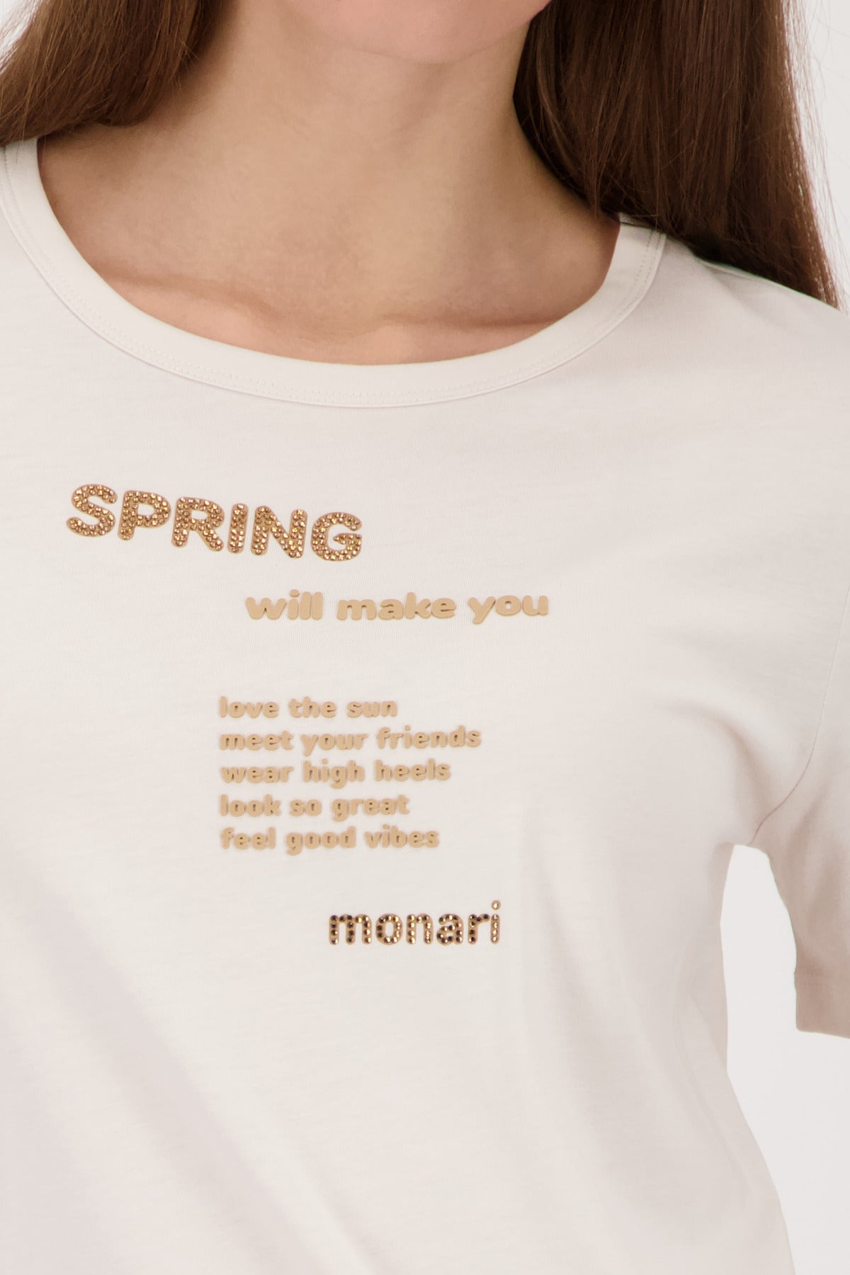 Monari Damen T-Shirts Champagne B