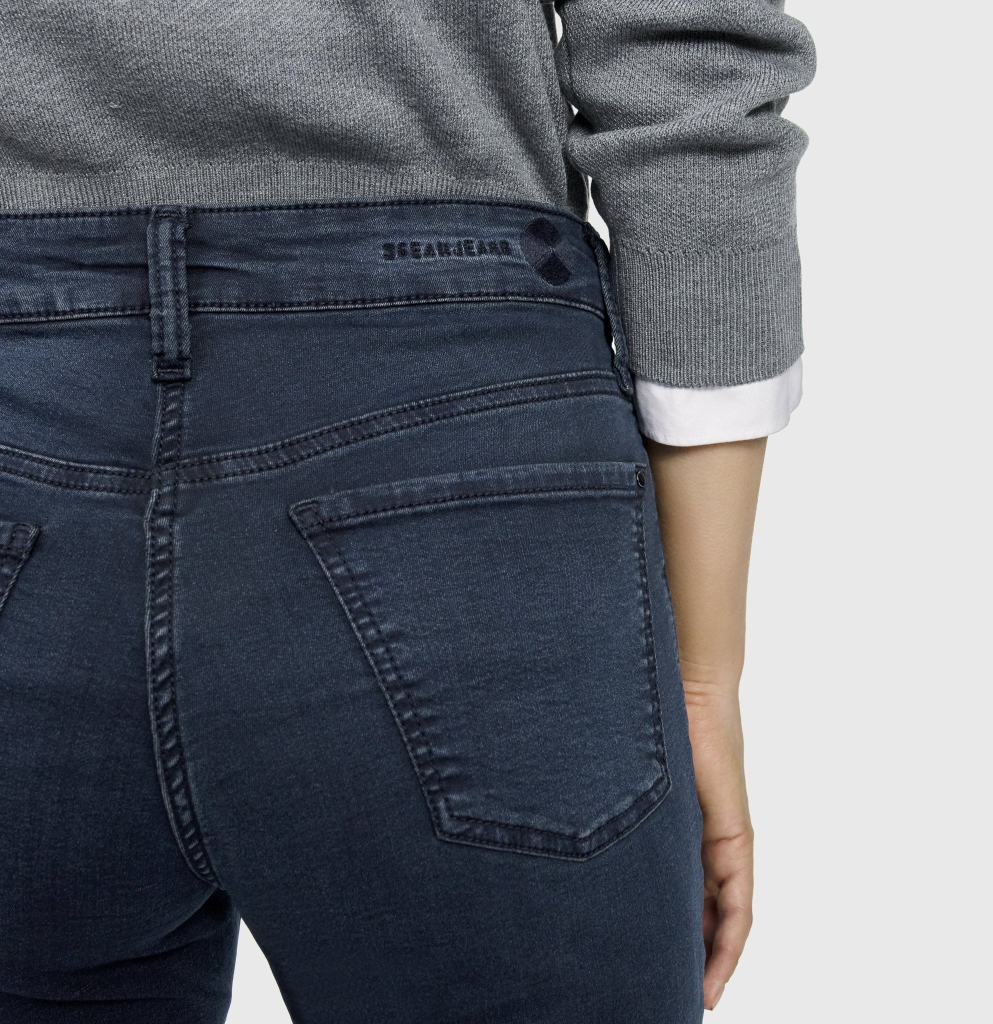 Mac Damen Jeans Blue Overdyed B