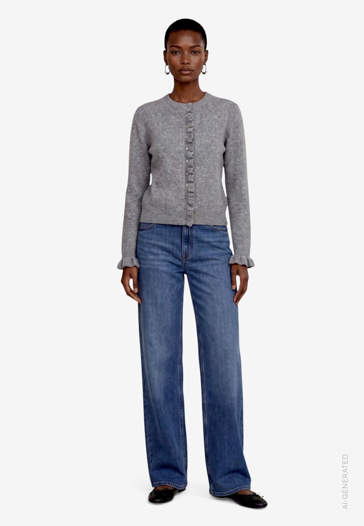 Zero Damen Strickjacken True Grey Melan