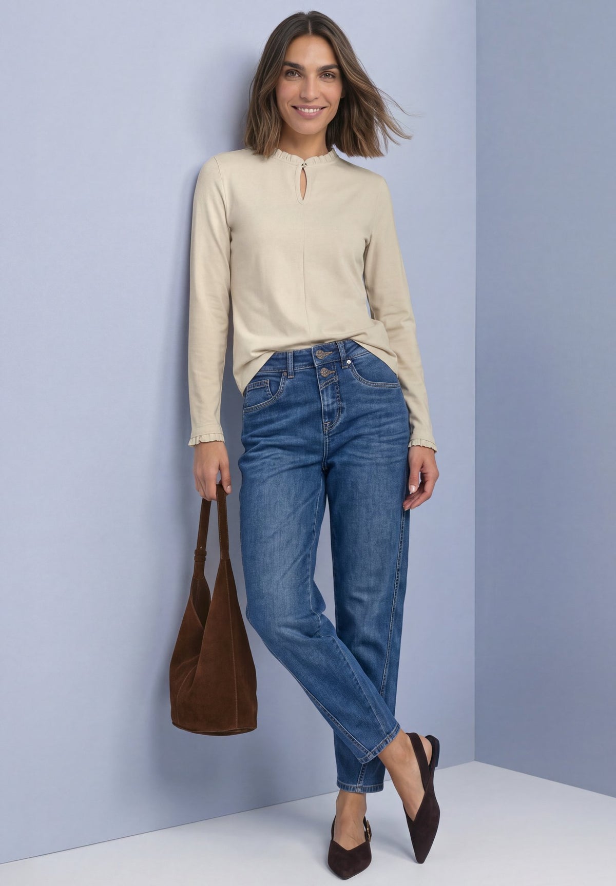 Street One Damen T-Shirts  Pure Beig
