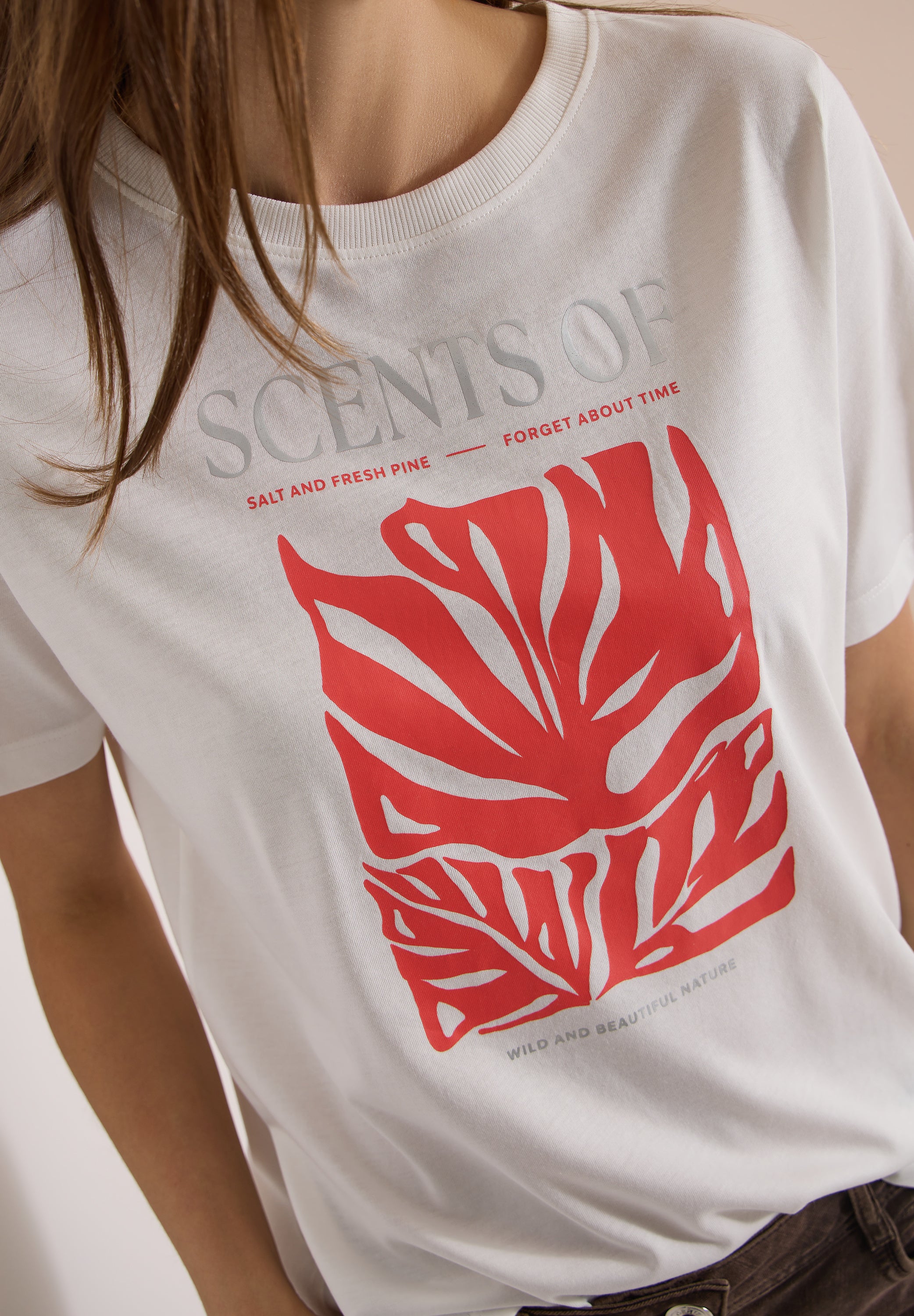 Cecil Damen T-Shirts  Vanilla W