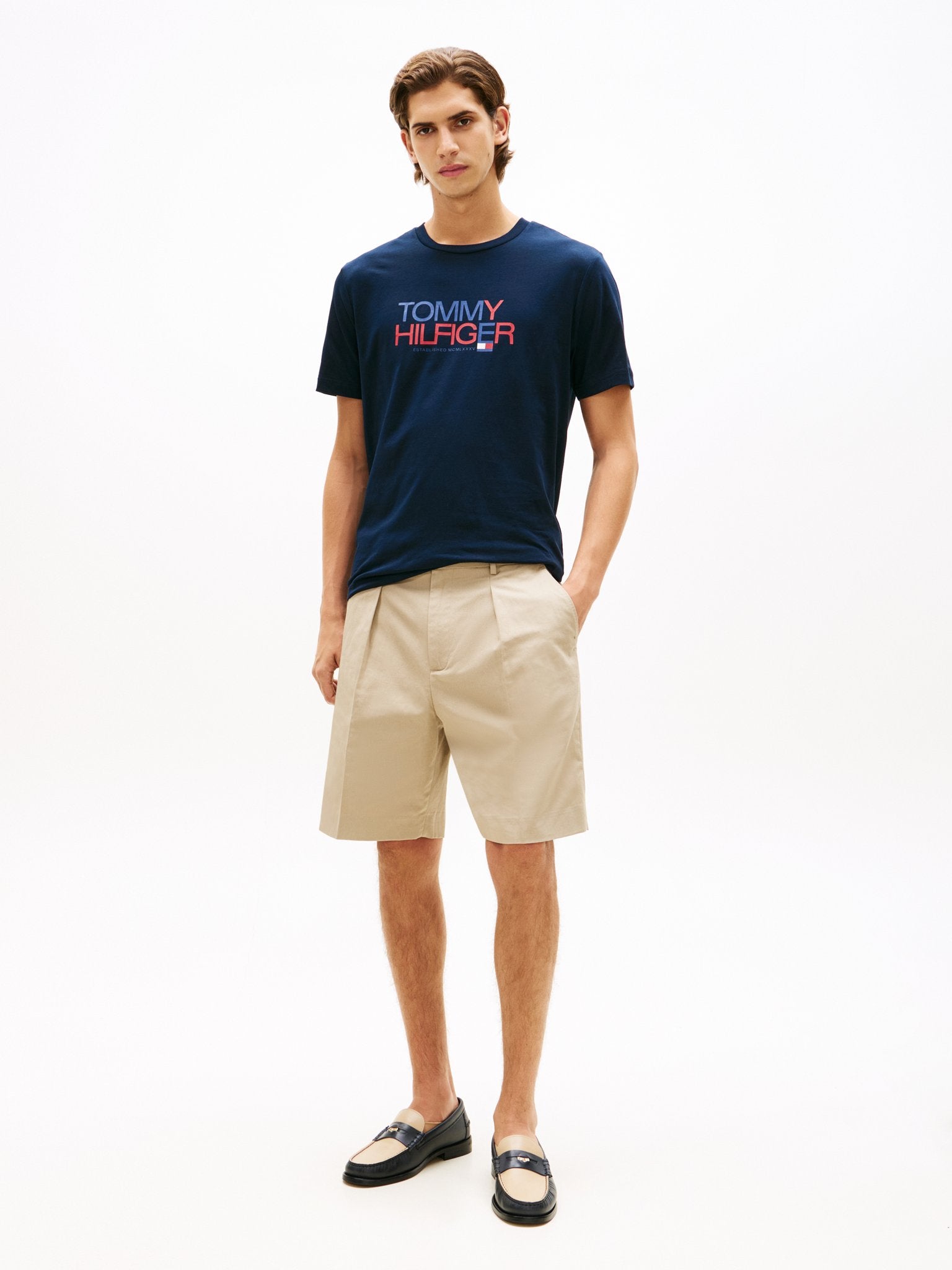 Tommy Hilfiger Herren T-Shirts kurz Dw Blue