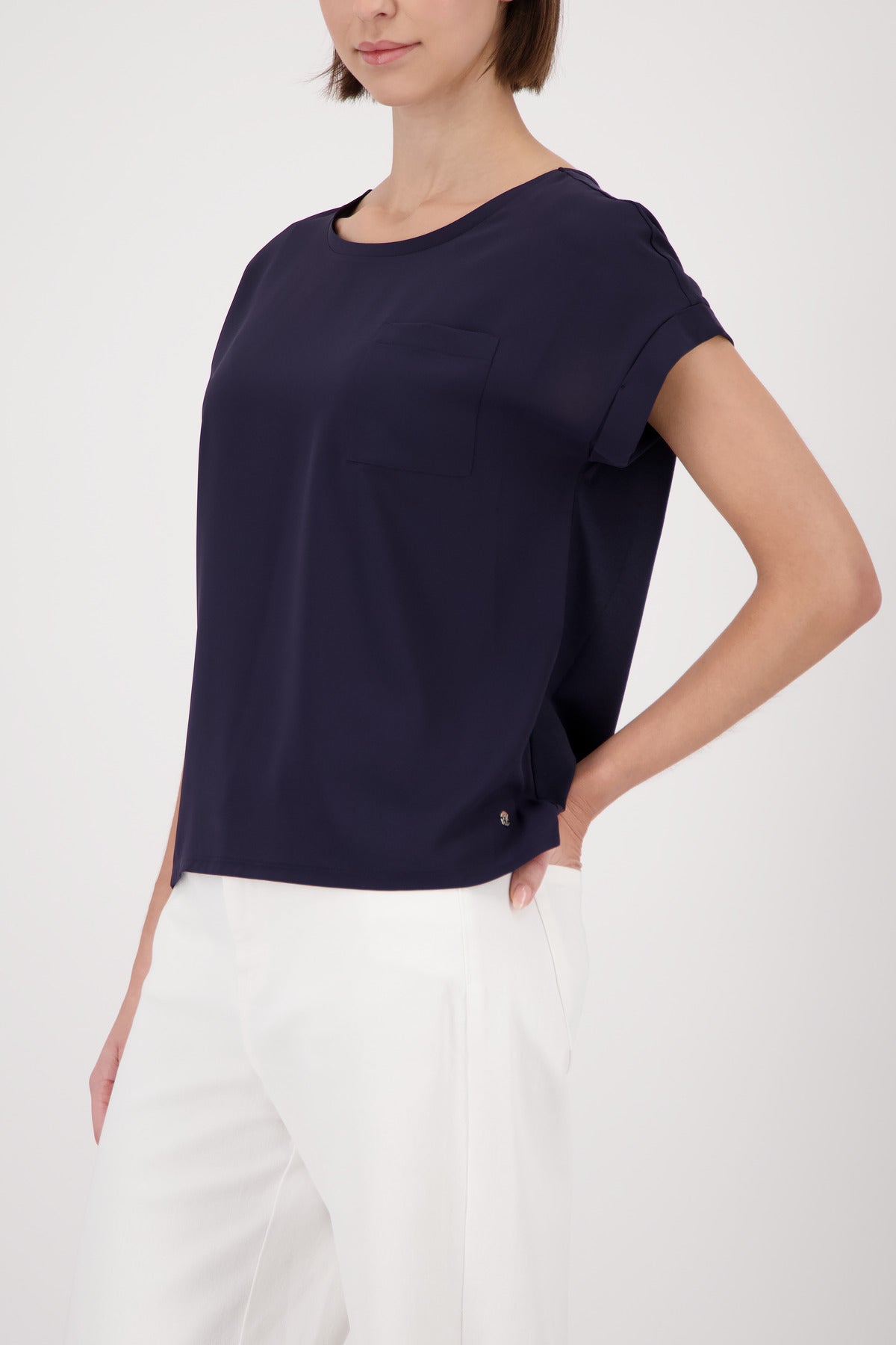 Monari Damen T-Shirts  Marine