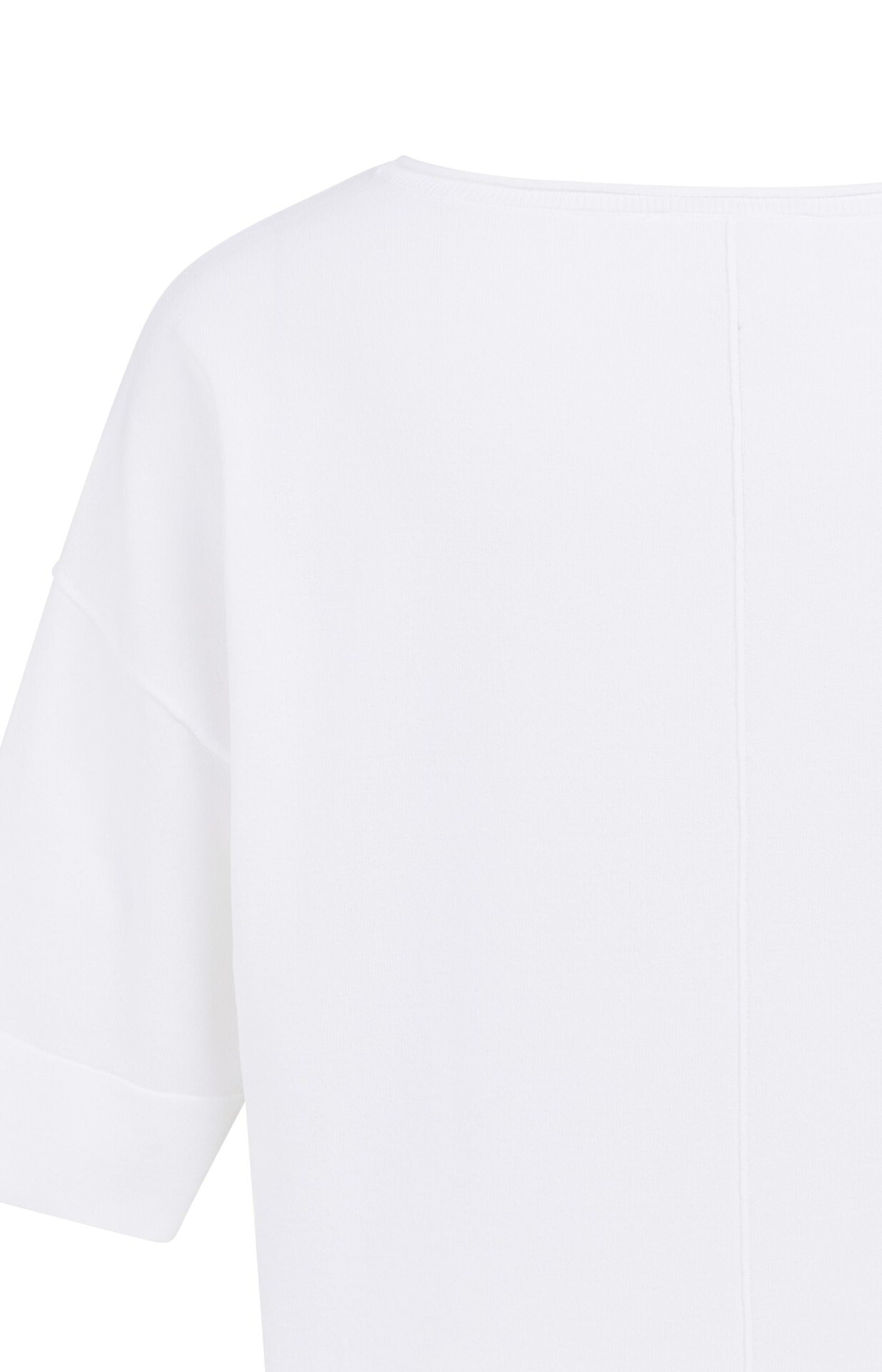 Oversized Feinstrick-T-Shirt mit U-Boot-Ausschnitt