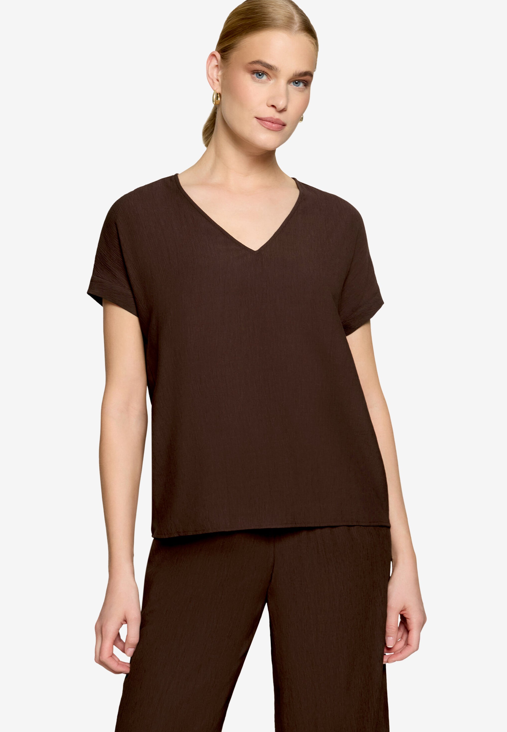 Zero Damen Blusen Chocolate Plum