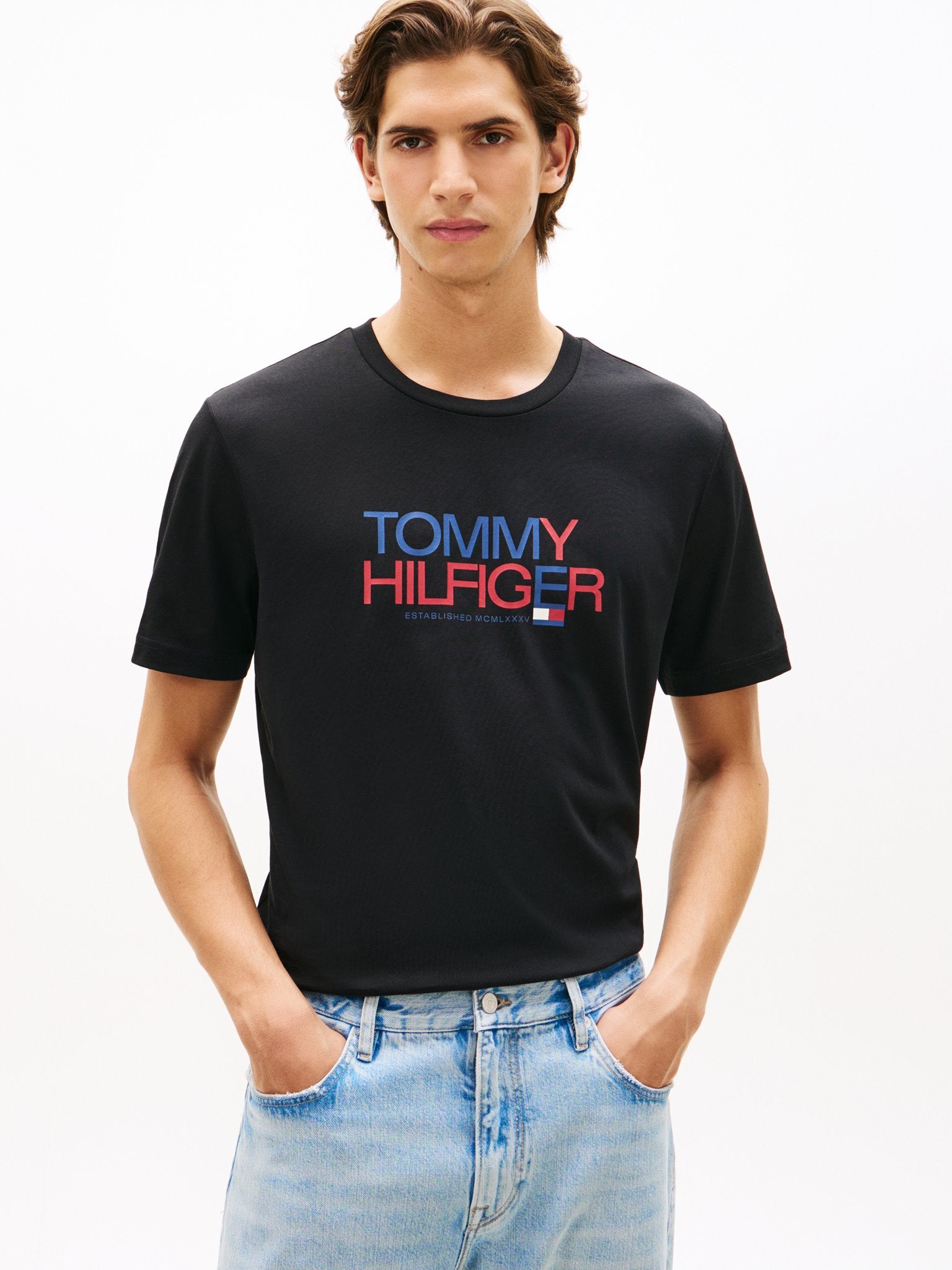 Tommy Hilfiger Herren T-Shirts kurz Bds Black
