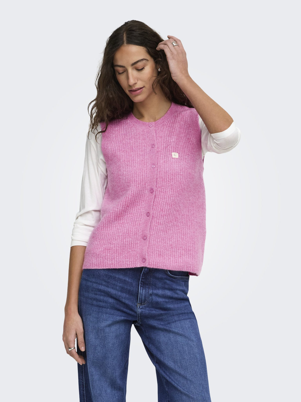 Only Damen Strickjacken Cyclamen/Mel/Fm
