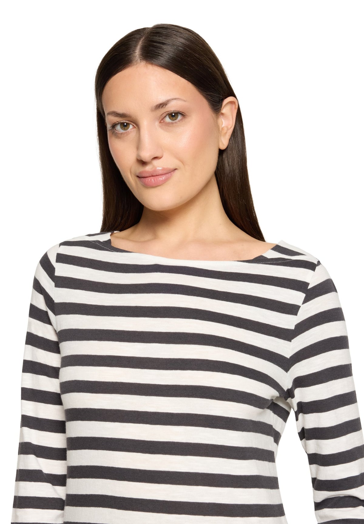 Betty & Co Damen T-Shirts Grey/Cream