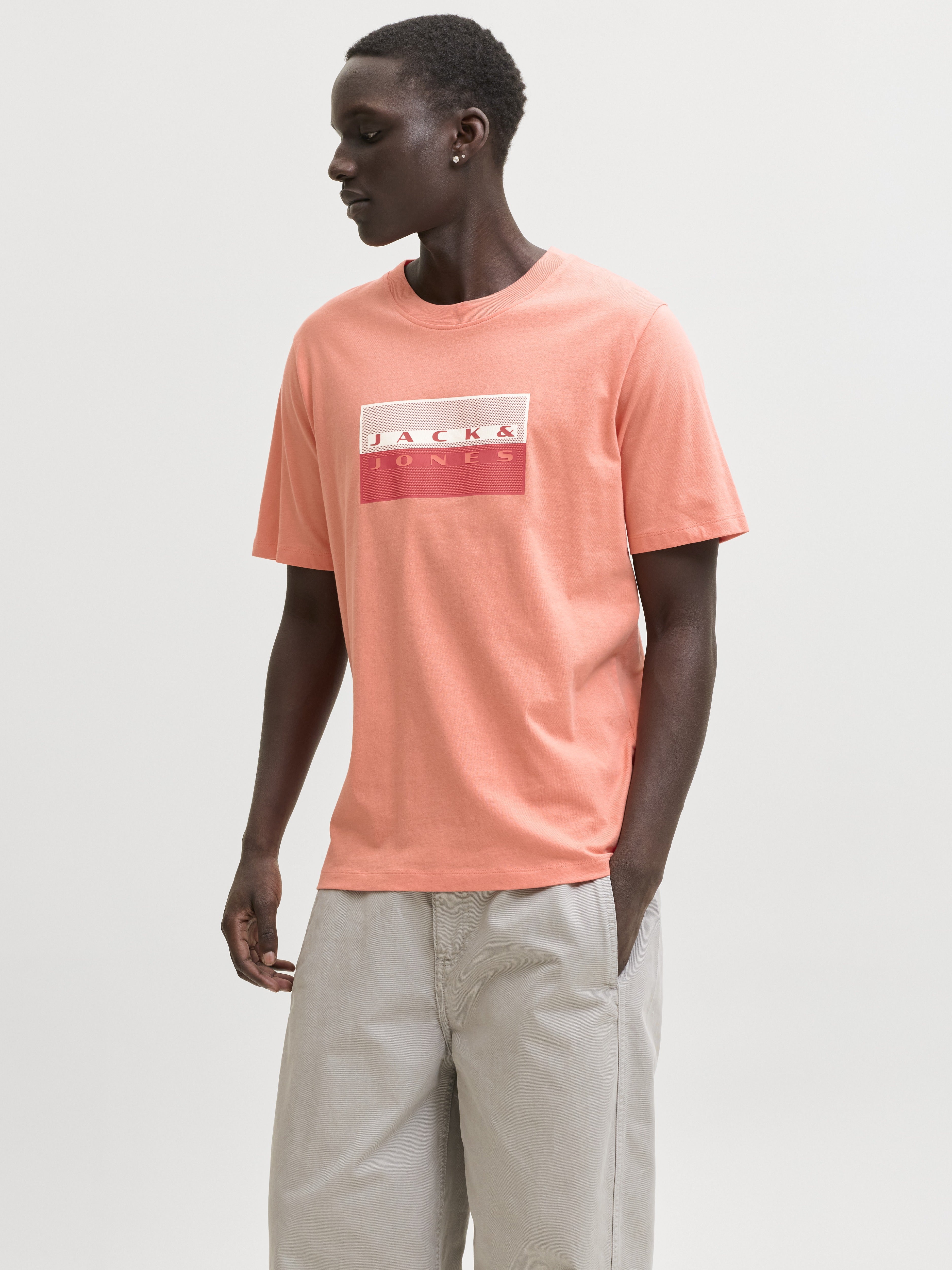 Jack & Jones Herren T-Shirts kurz Persimmon