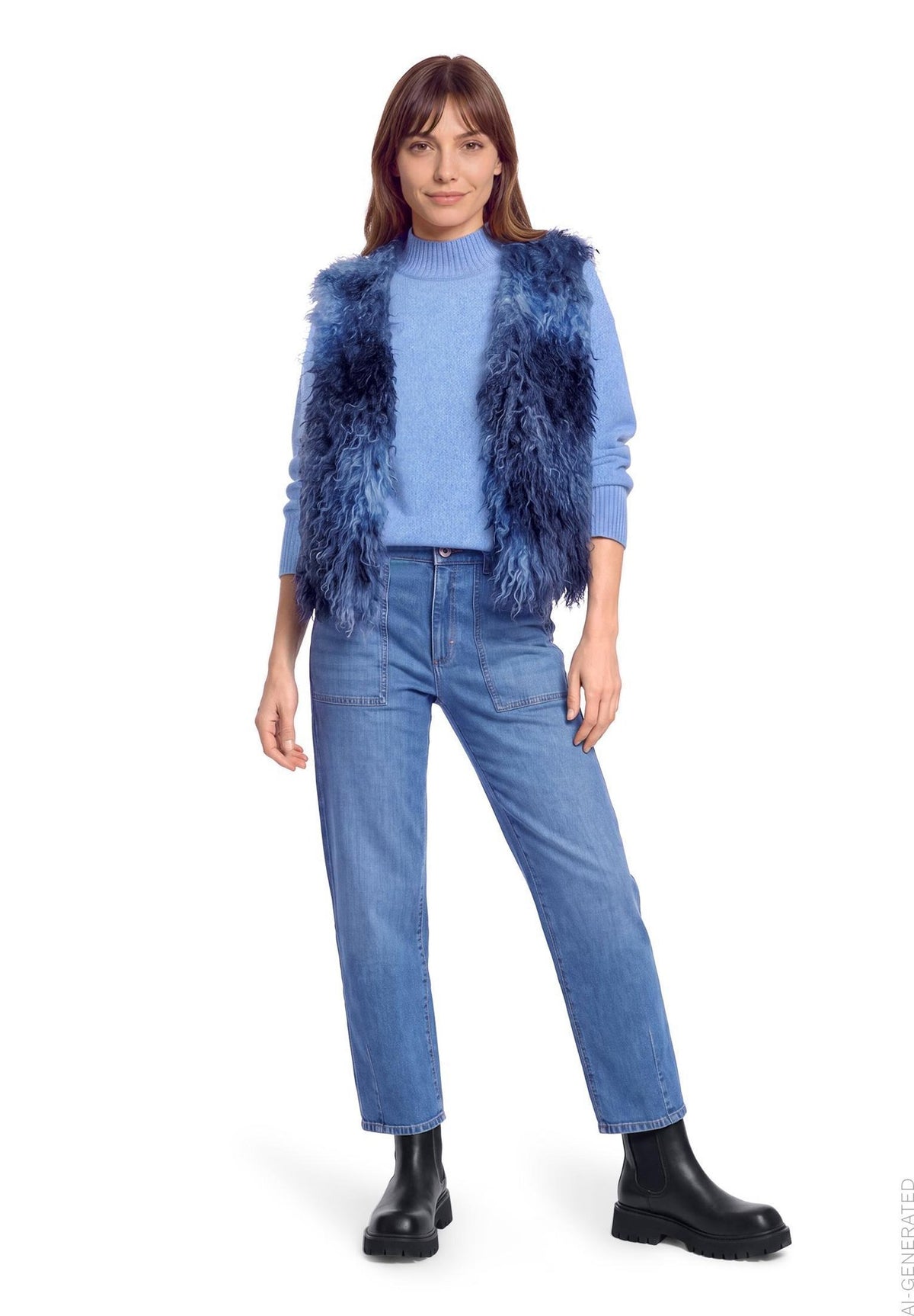 Betty & Co Damen Outdoorwesten Light Blue/Dark