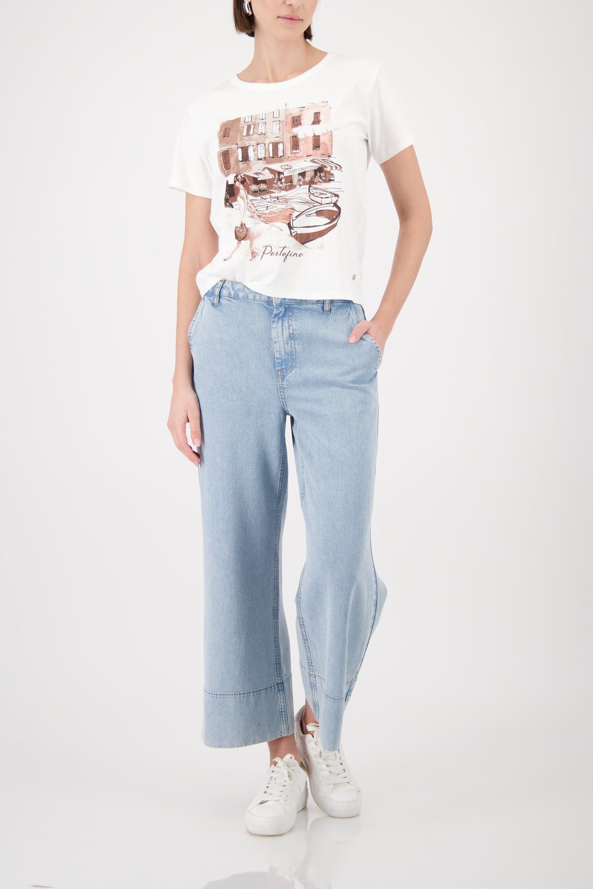 Monari Damen T-Shirts Cream
