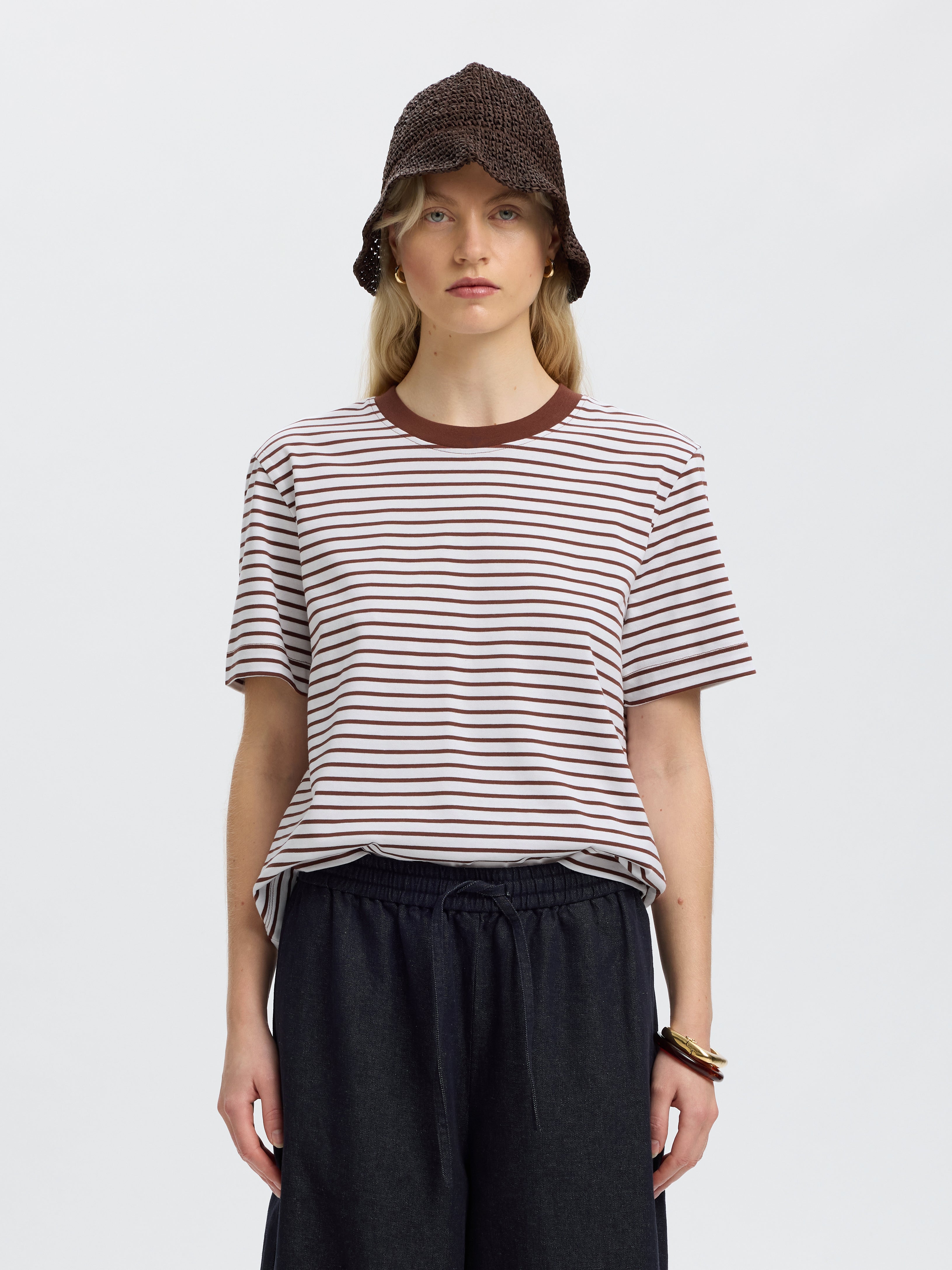 Selected Femme Damen T-Shirts Cherry Mahogany