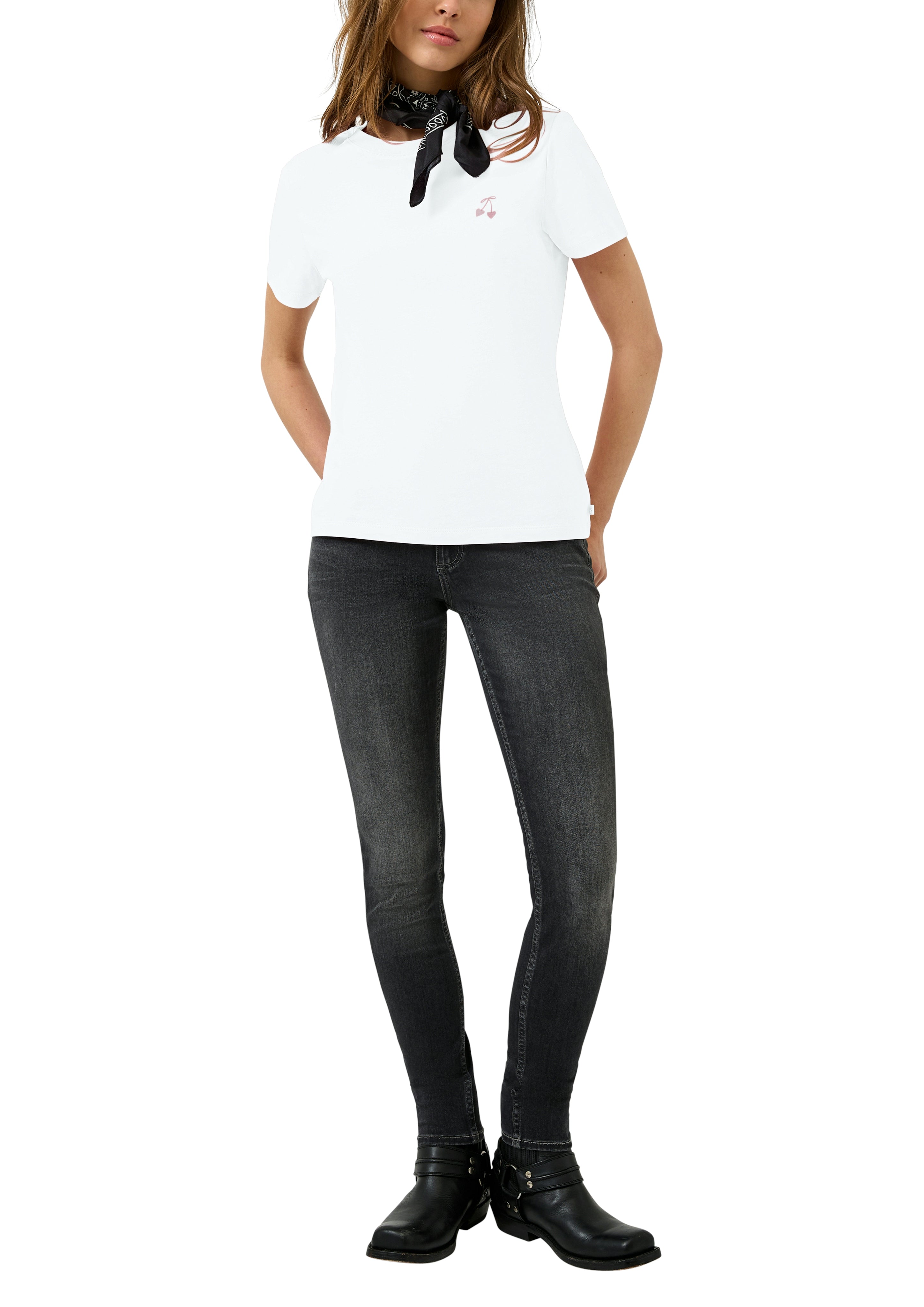 QS by S.Oliver Damen T-Shirts White