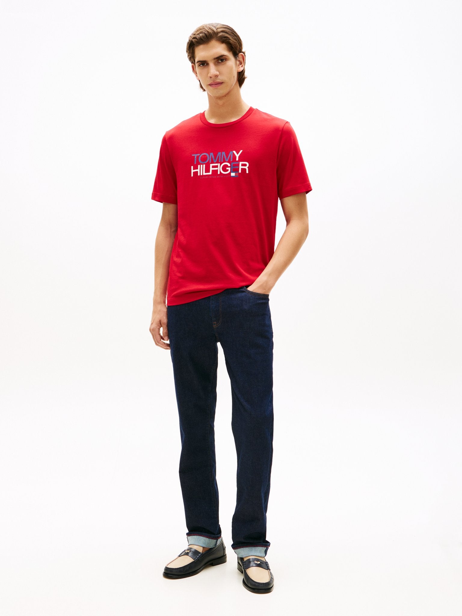 Tommy Hilfiger Herren T-Shirts kurz Xld Red