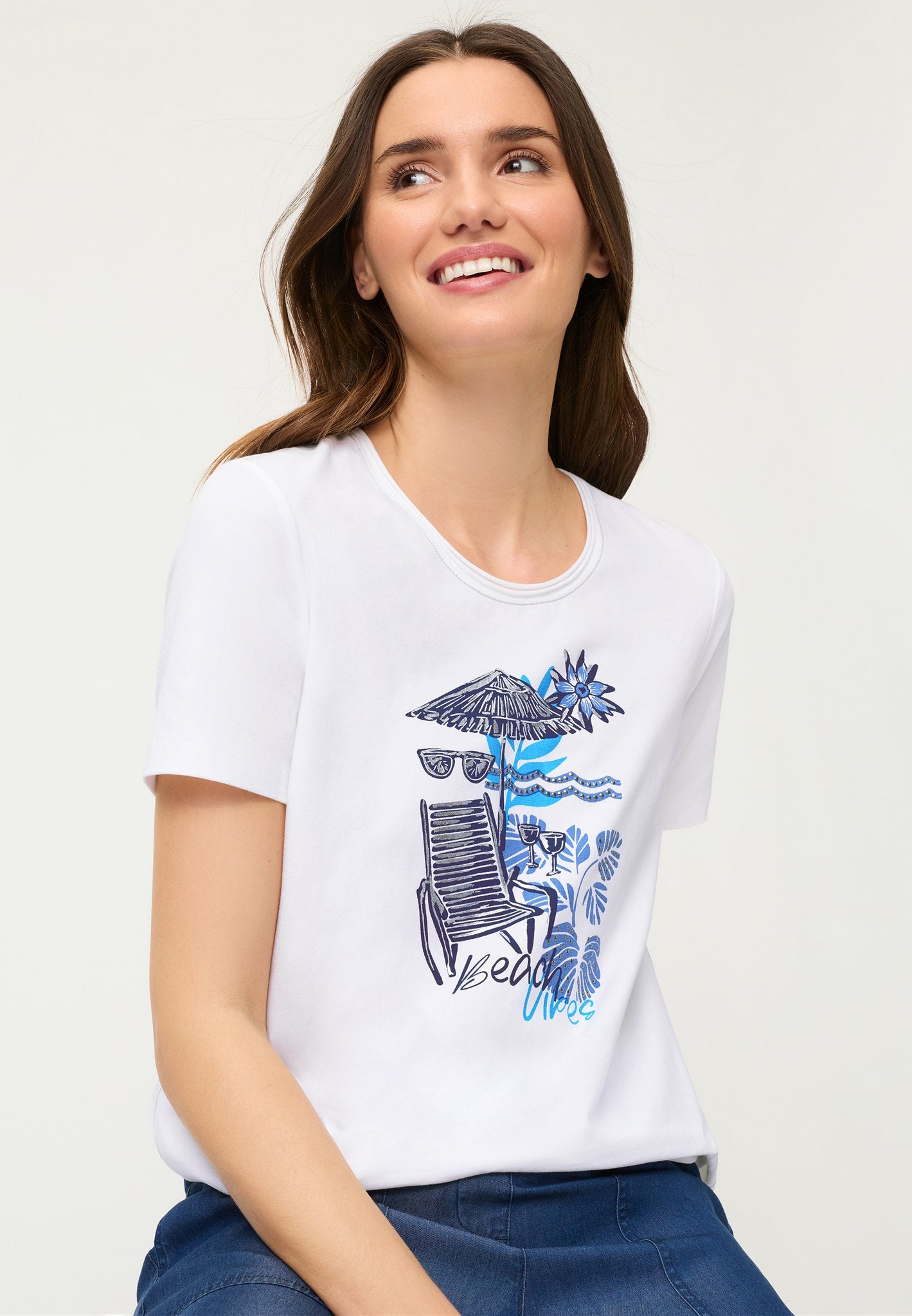 Olsen Damen T-Shirts  White