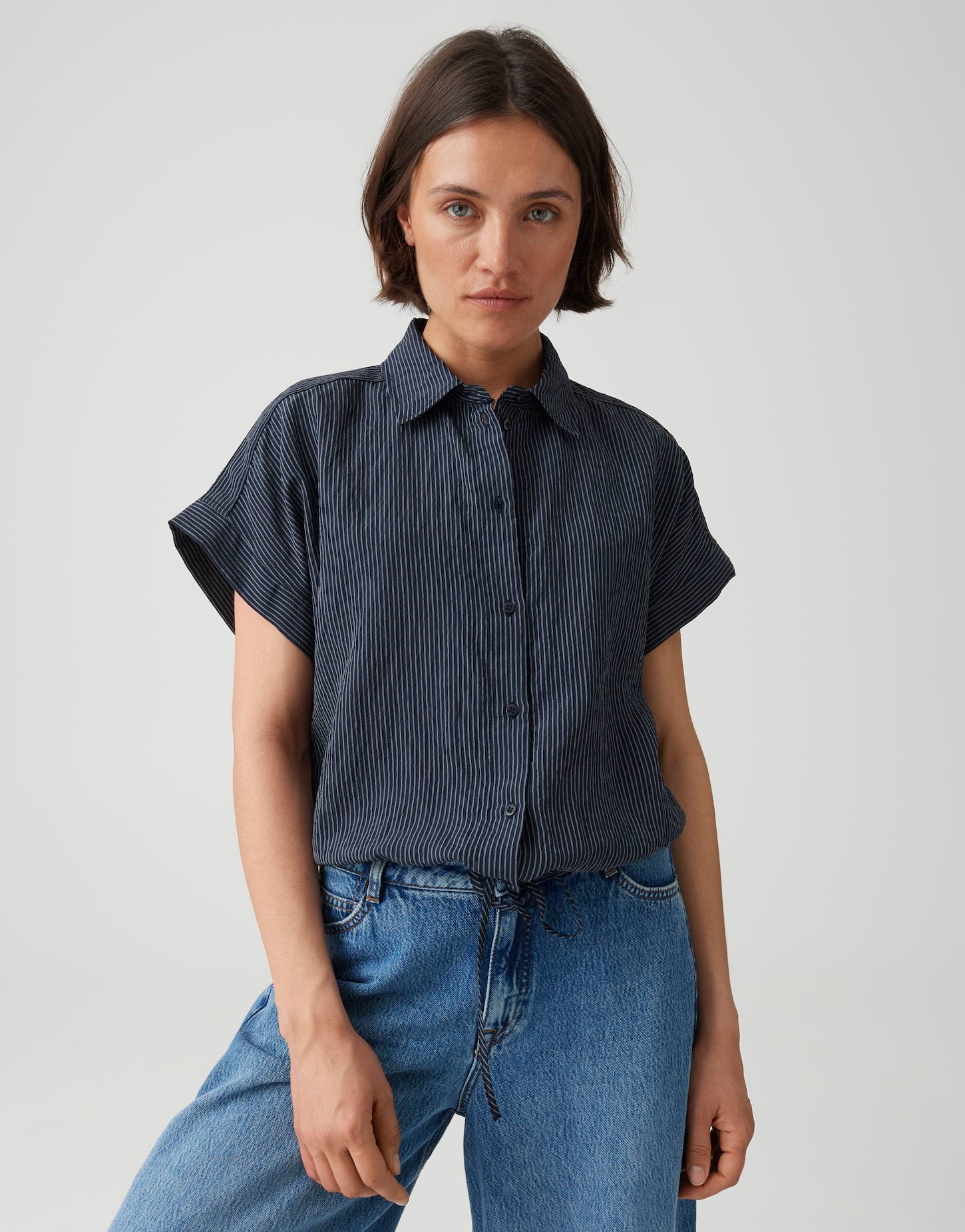 Opus Damen Blusen Coal Blue