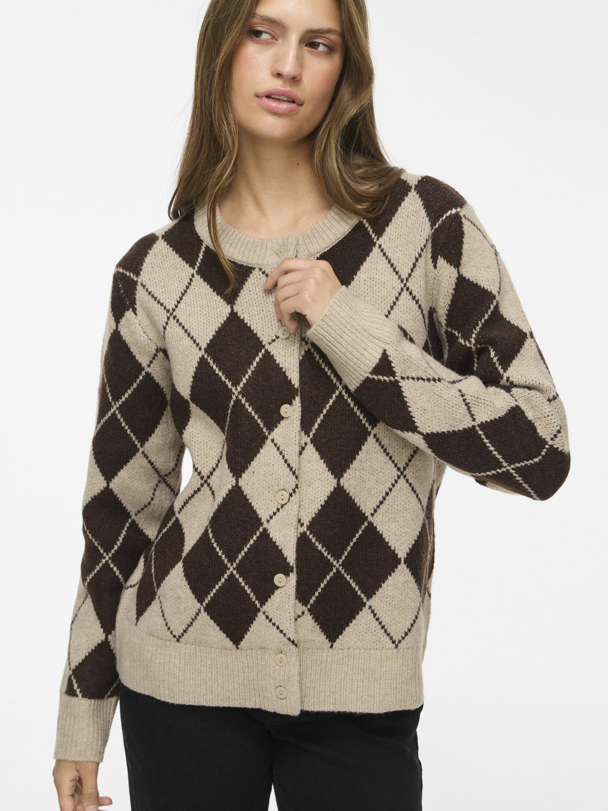Vila Damen Strickjacken Feather Gray/Co