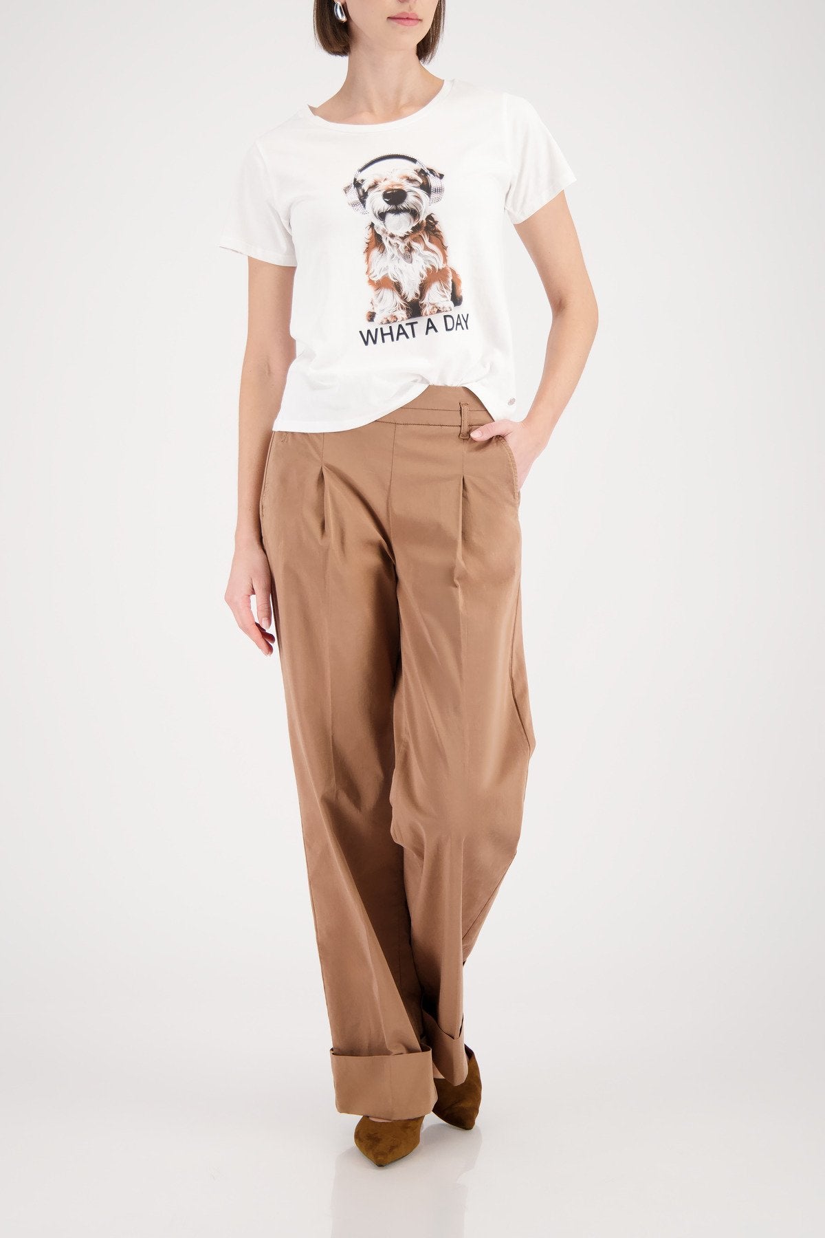Monari Damen T-Shirts  Cream