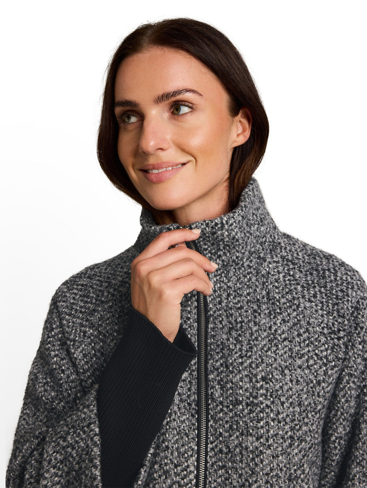 Tom Tailor Damen Mantel Grey Black Mela