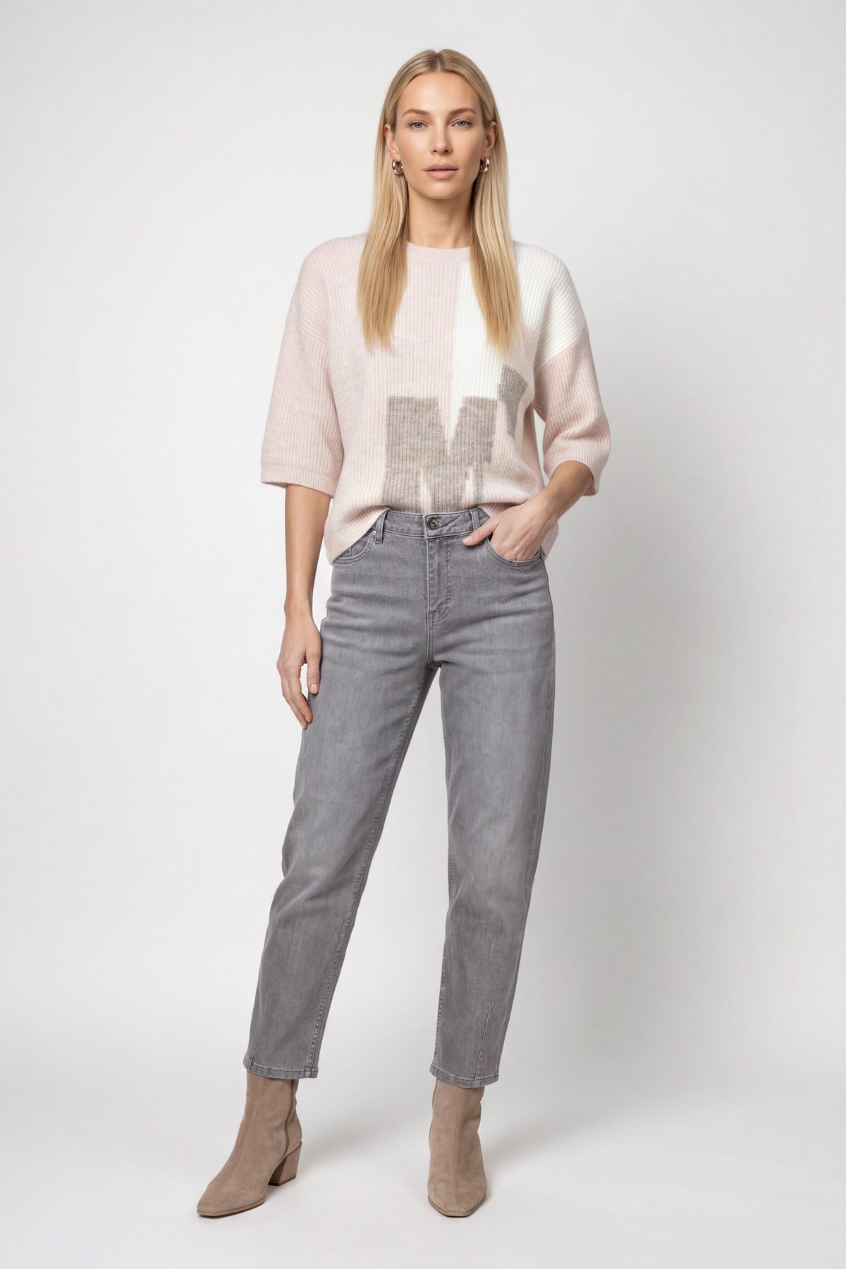 Monari Damen Hosen  Light Grey