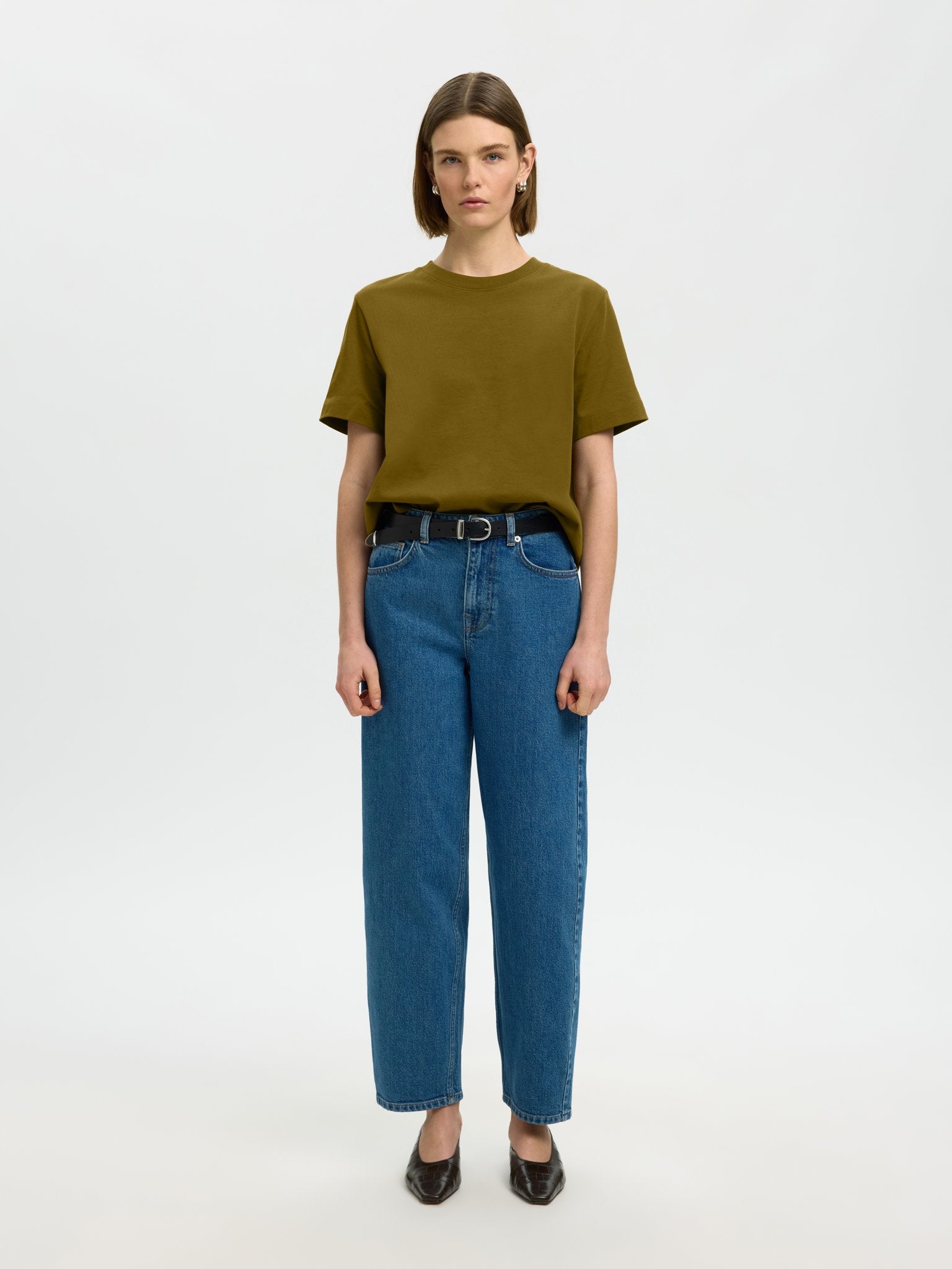 Selected Femme Damen T-Shirts Fir Green