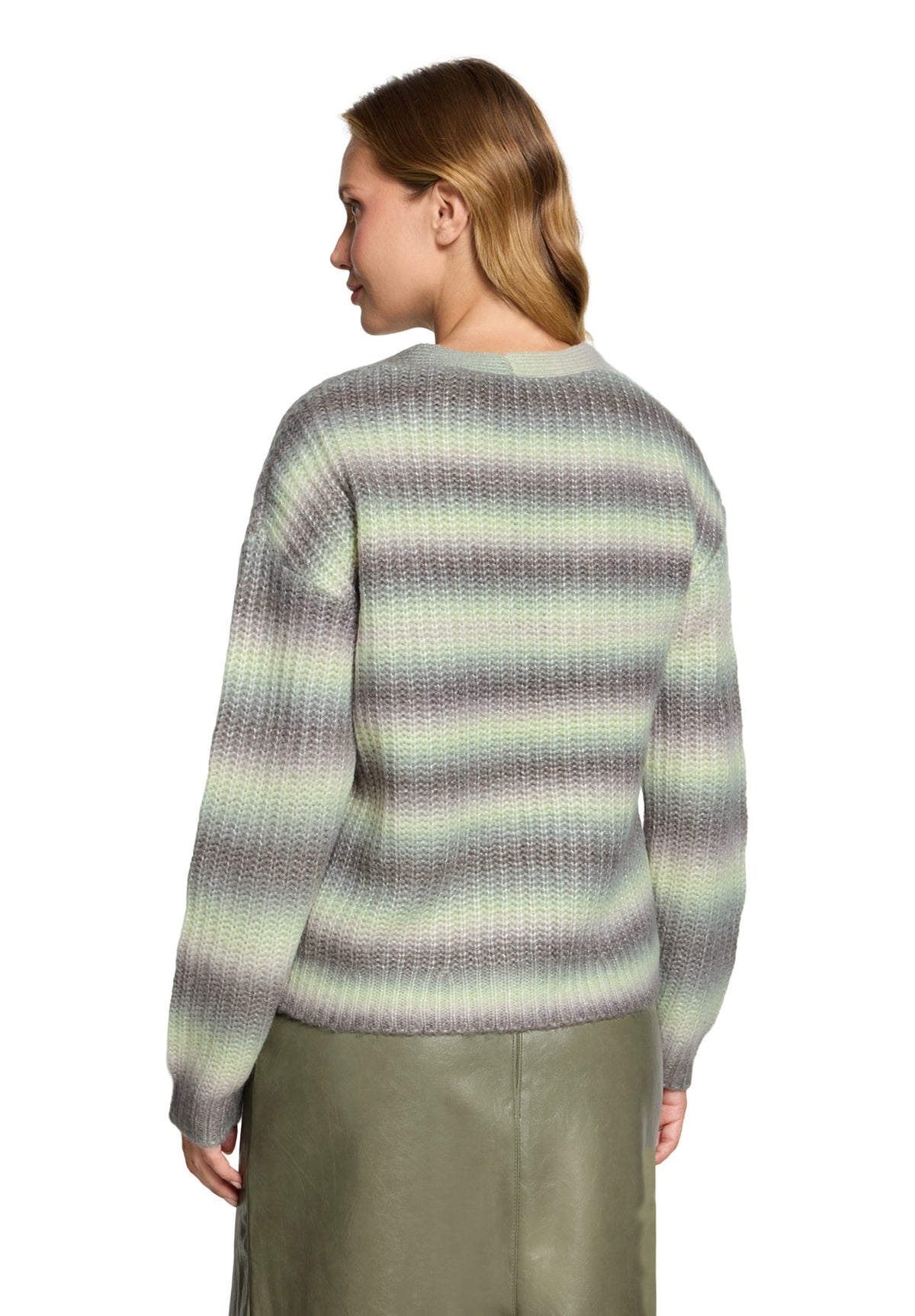 Cartoon Damen Strickjacken Khaki/Cream