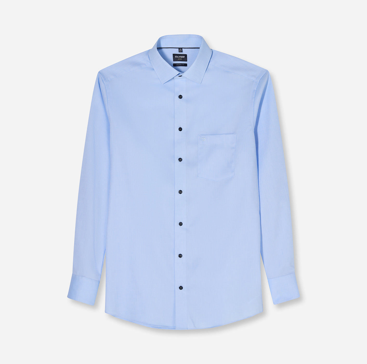 Olymp Herren Hemden lang Bleu