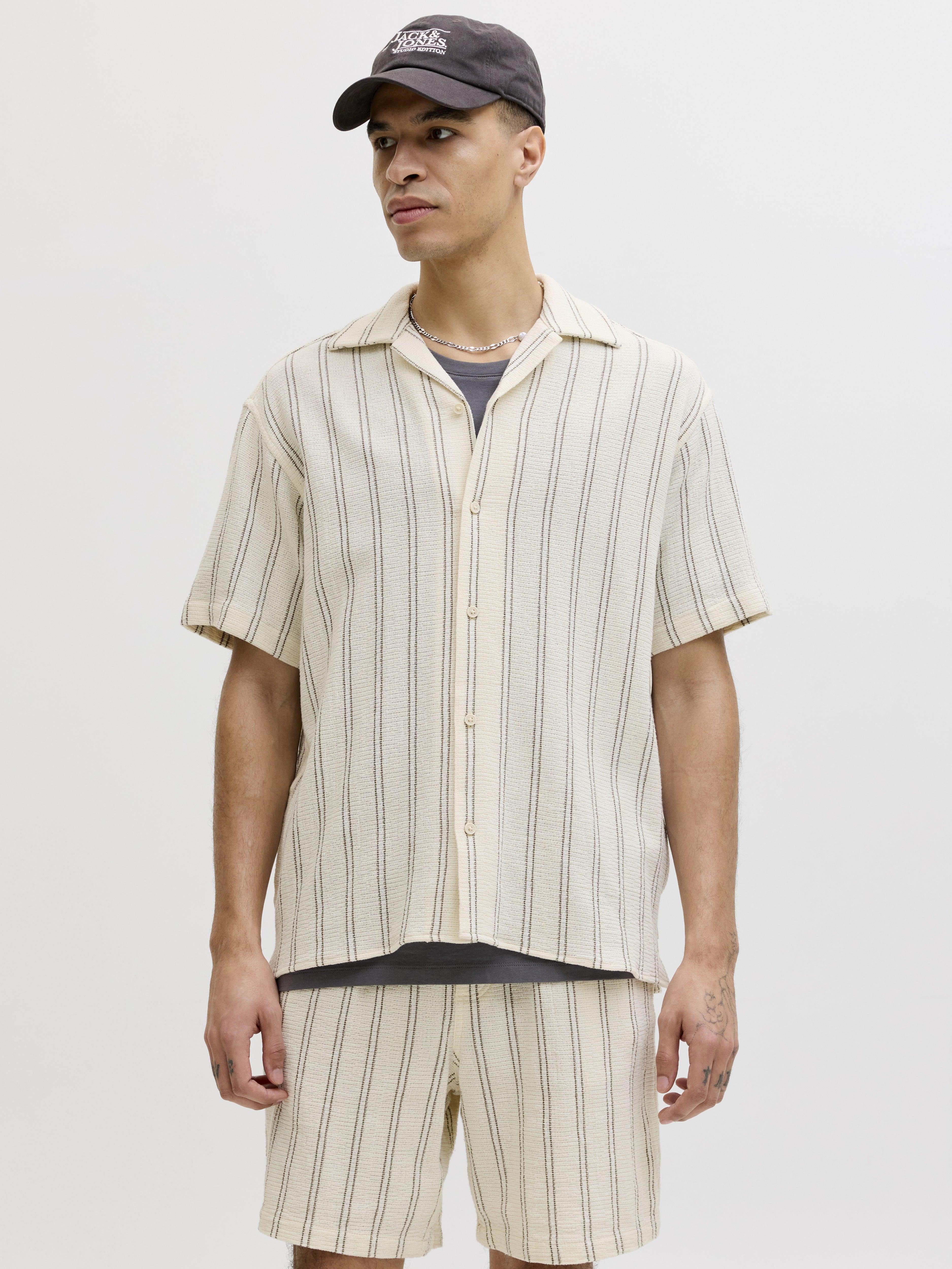 Jack & Jones Herren Hemden lang Antique White/S