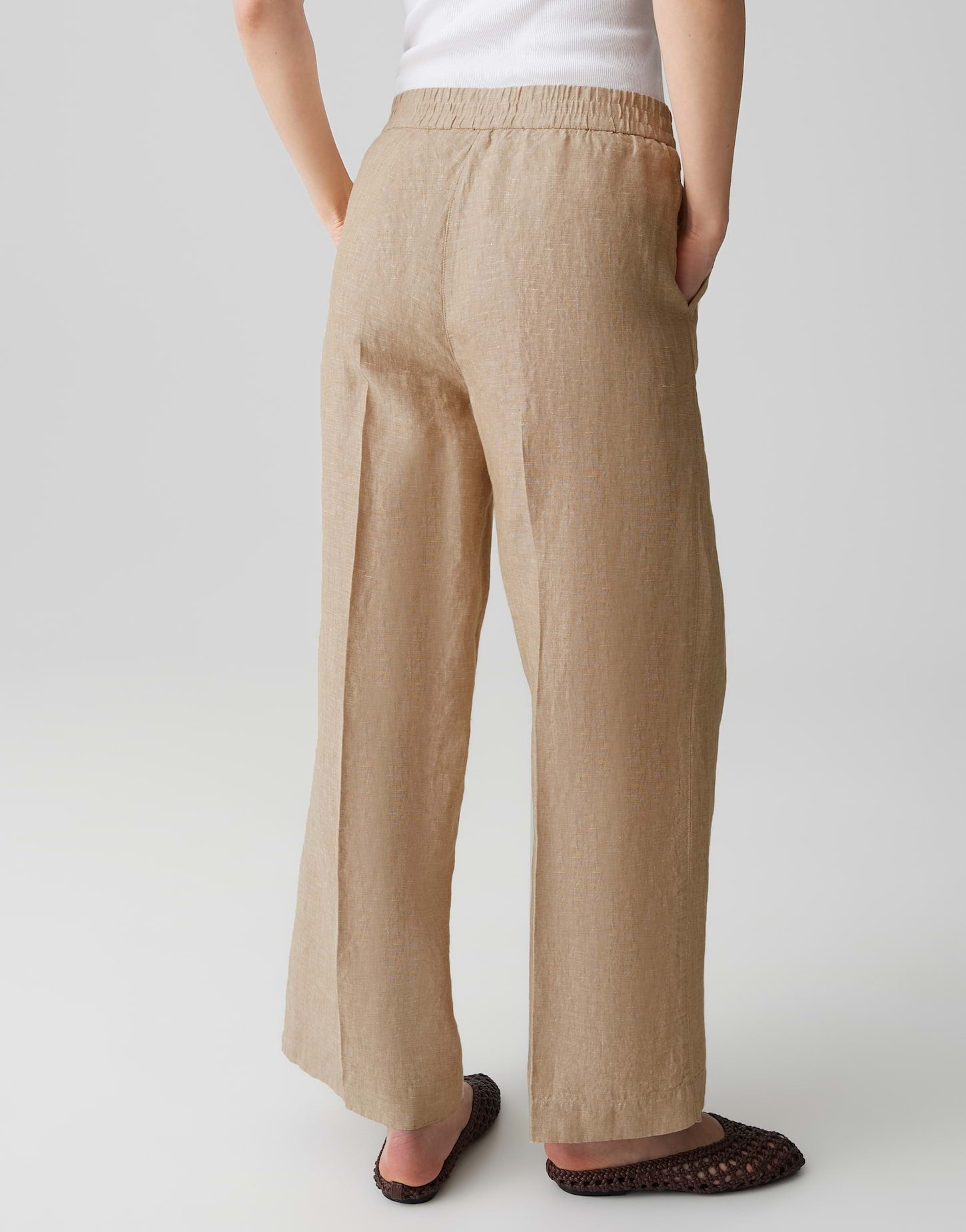 Opus Damen Hosen Golden Beige