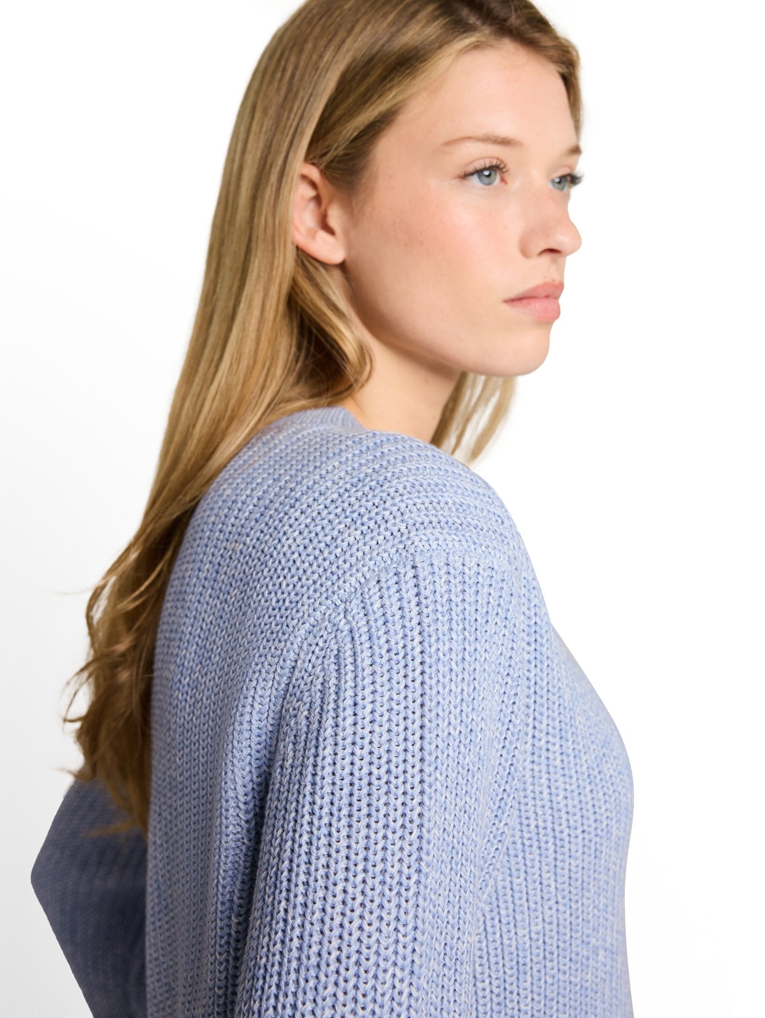 Tom Tailor denim Damen Pullover Foggy Blue Moul