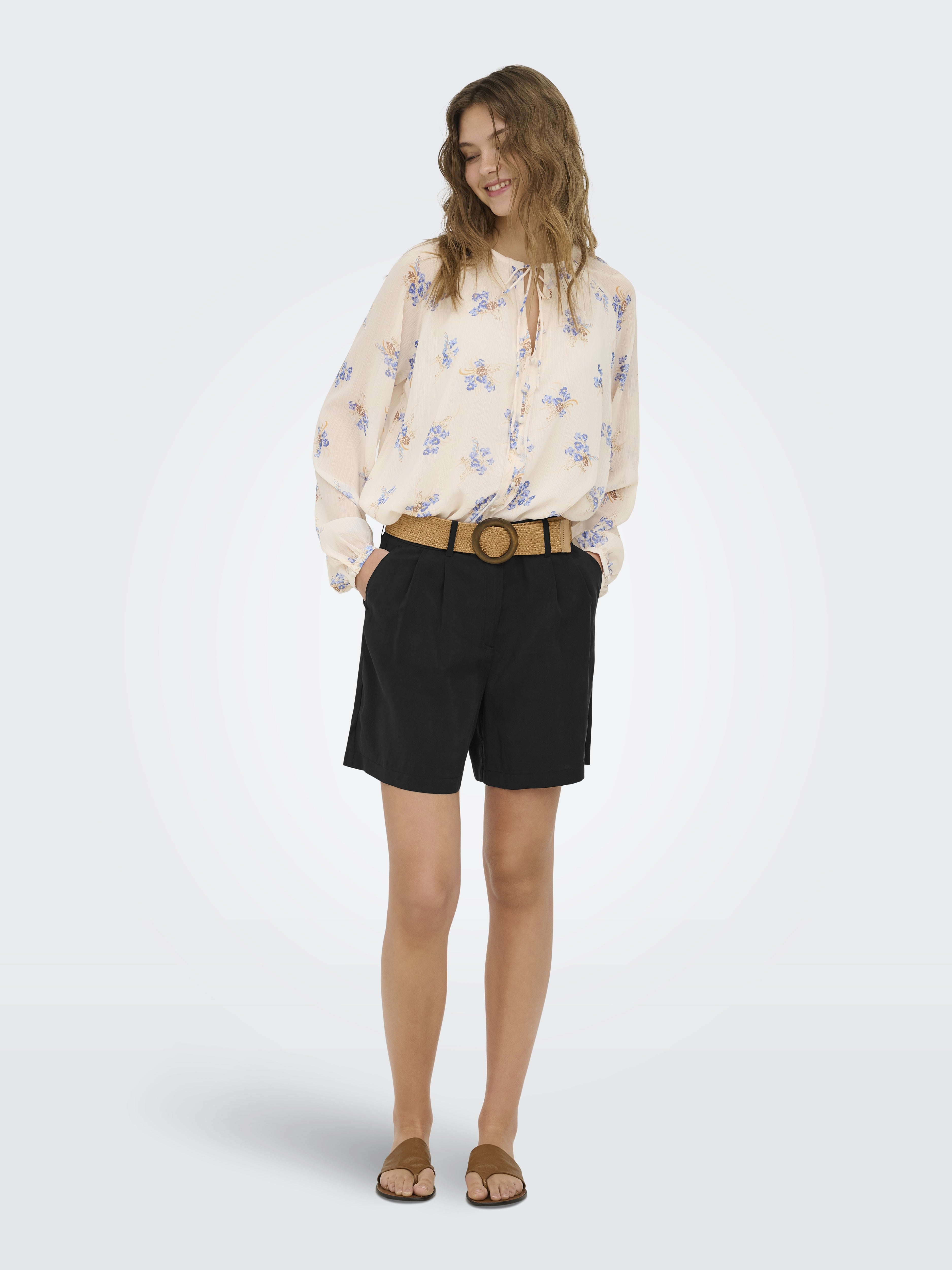only Damen Tops Cloud Dancer/Bl