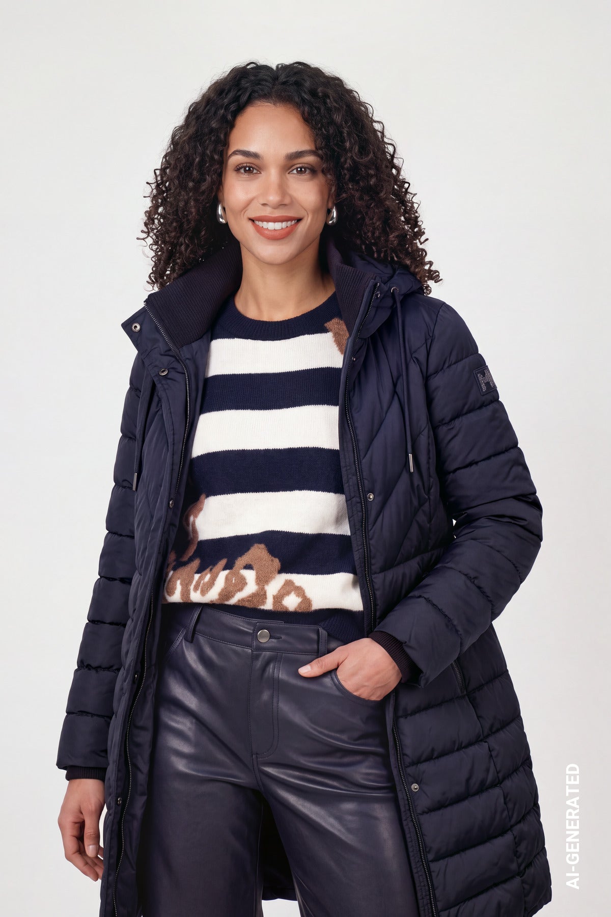 Monari Damen Mantel Dark Blue