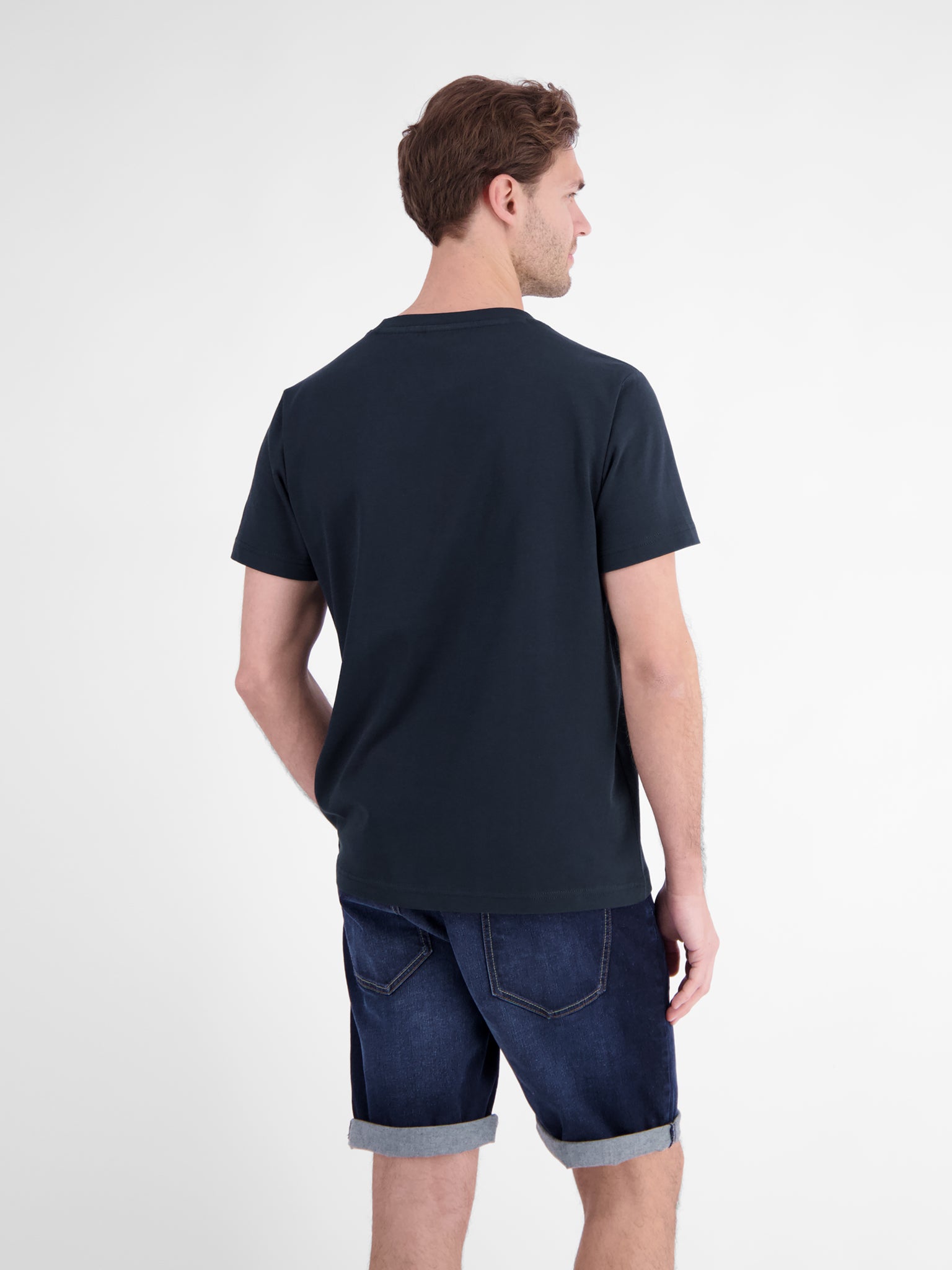 Lerros Herren T-Shirts kurz Classic Navy