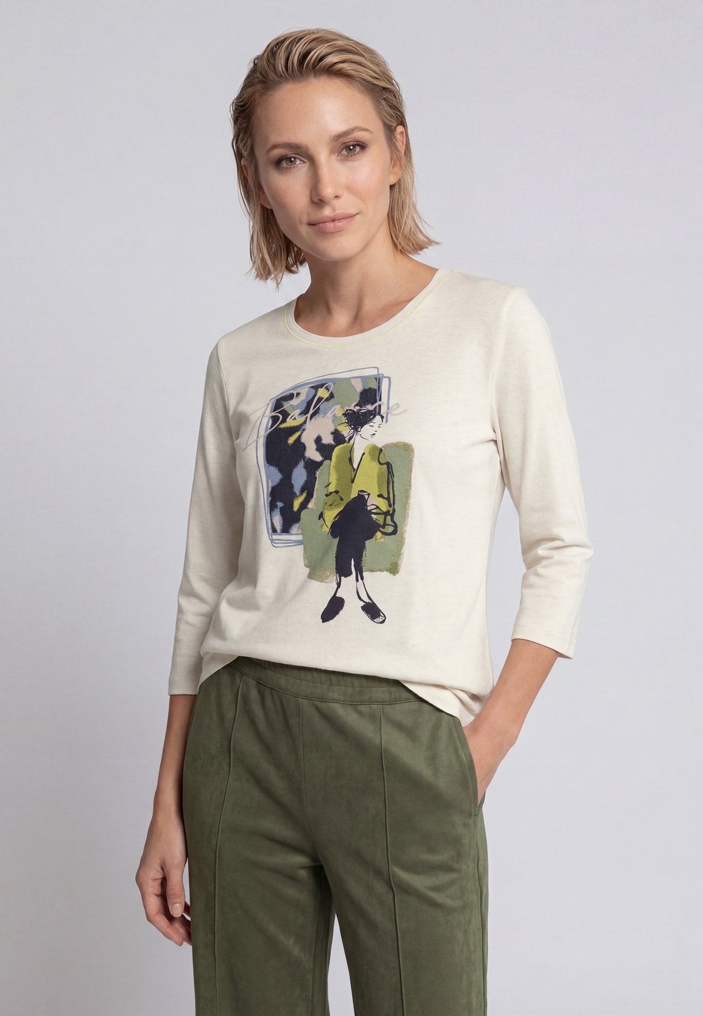 Olsen Damen T-Shirts Almond Be