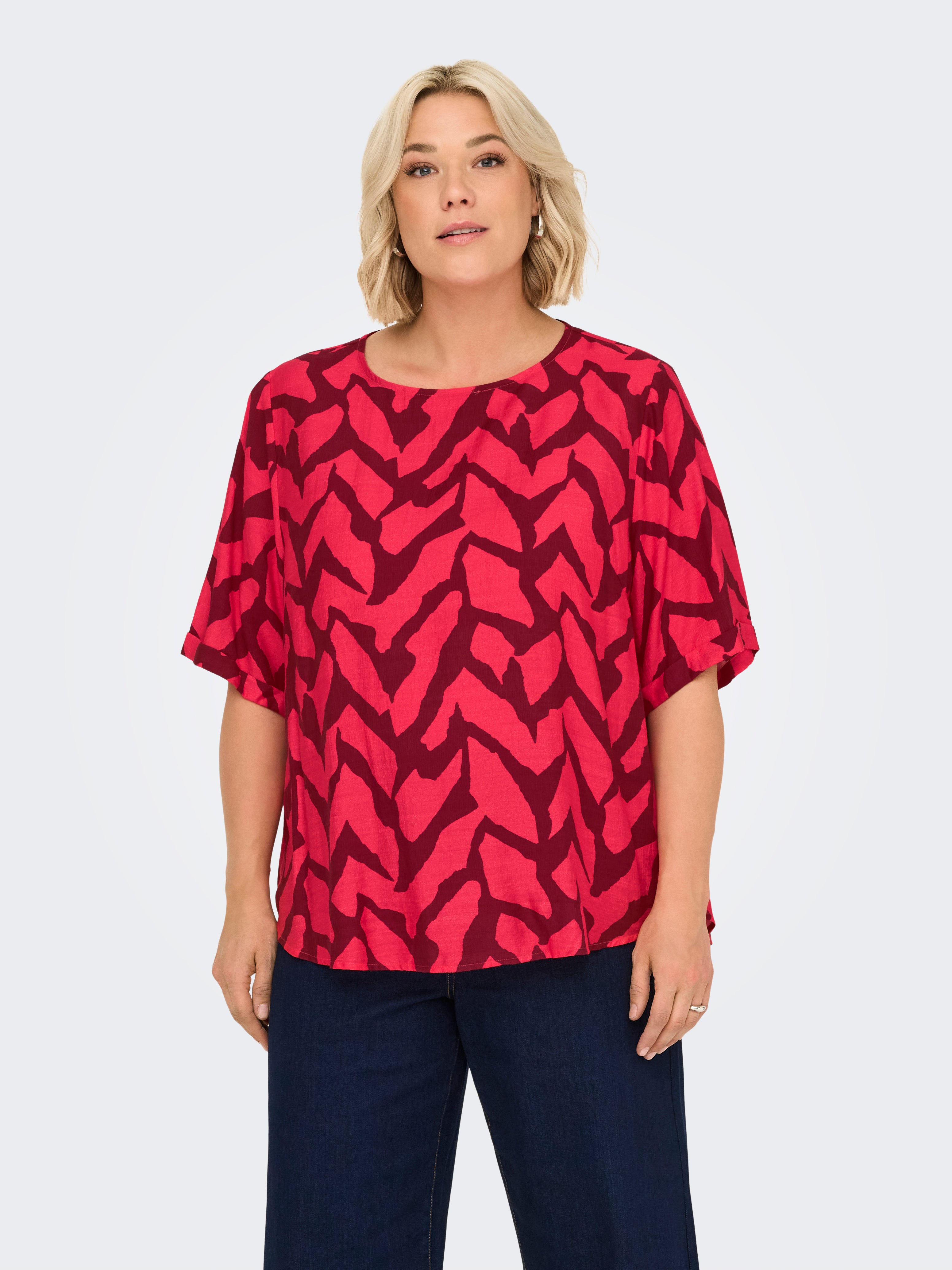 Only Carmakoma Damen T-Shirts Hibiscus/Graphi