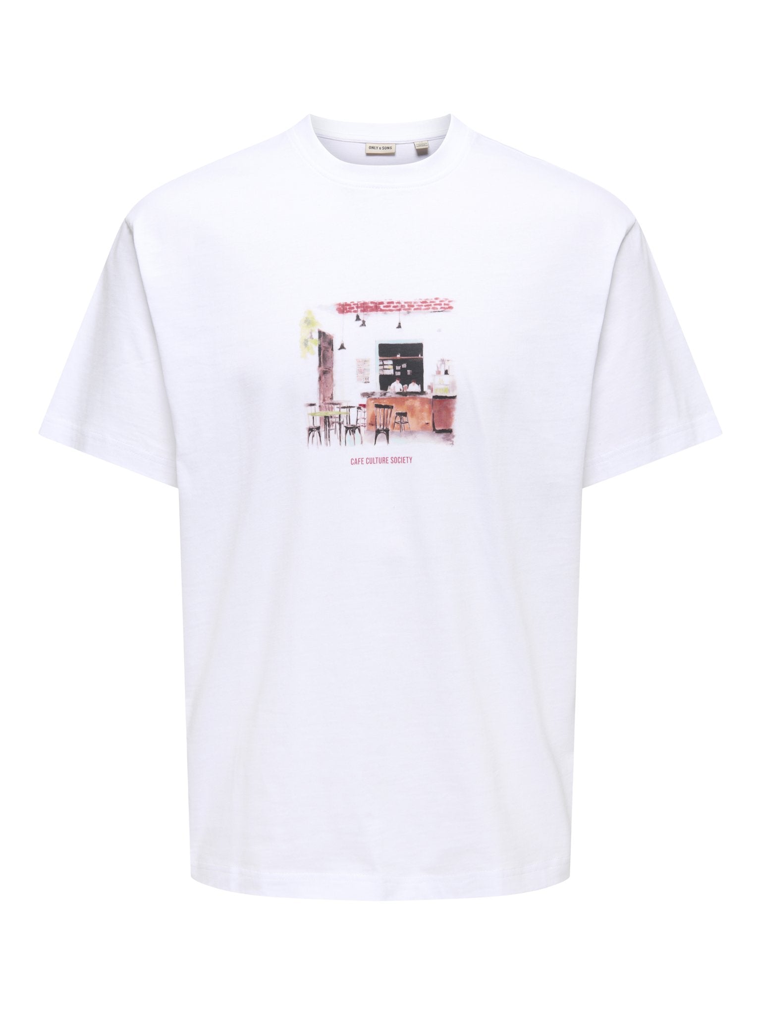 Only & Sons Herren T-Shirts kurz Bright White/Ca