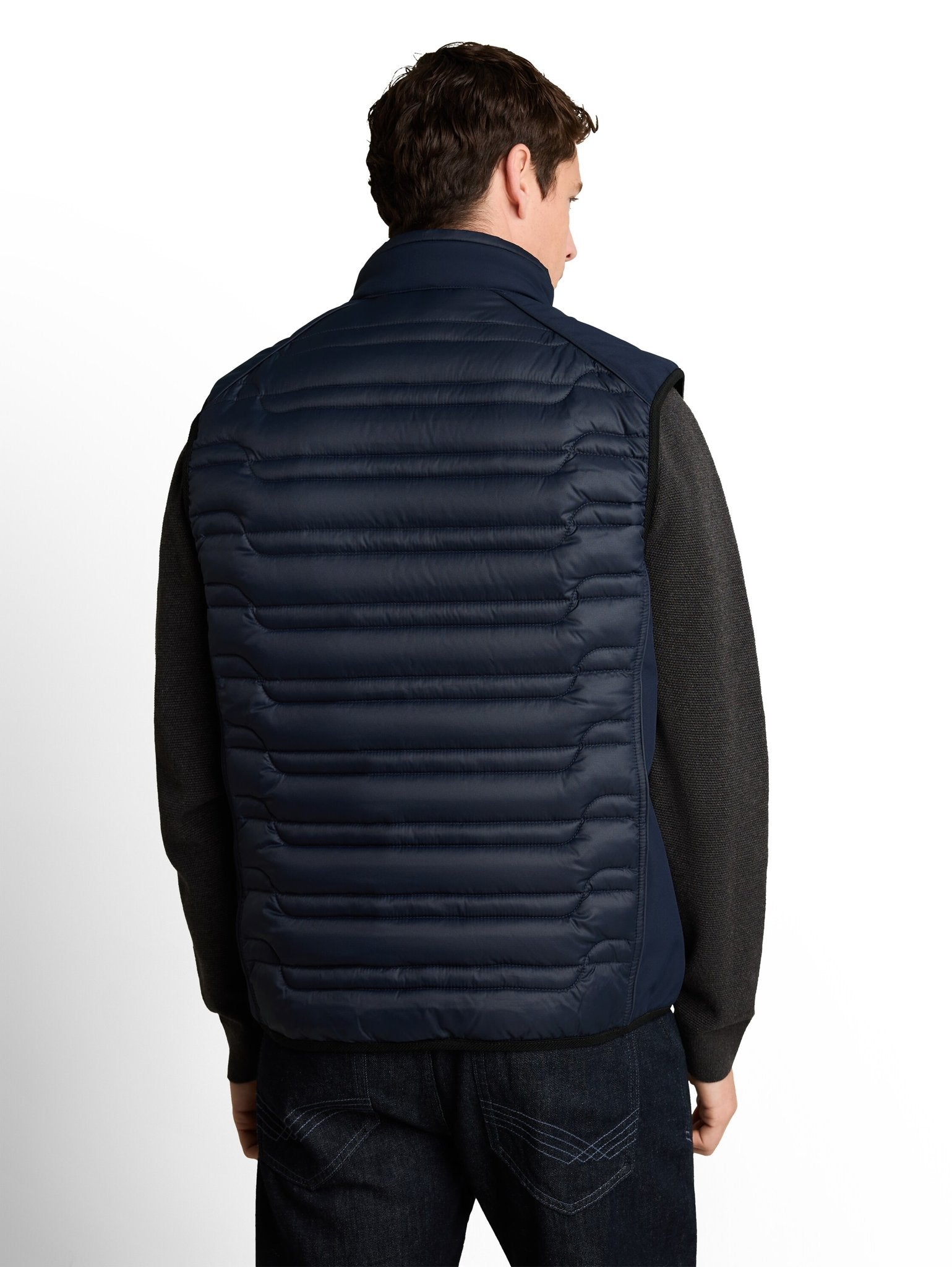 Tom Tailor Herren Westen Sky Captain Blu