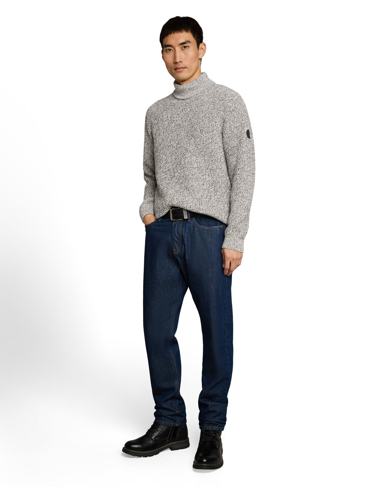 Tom Tailor Herren Pullover White Black Mou