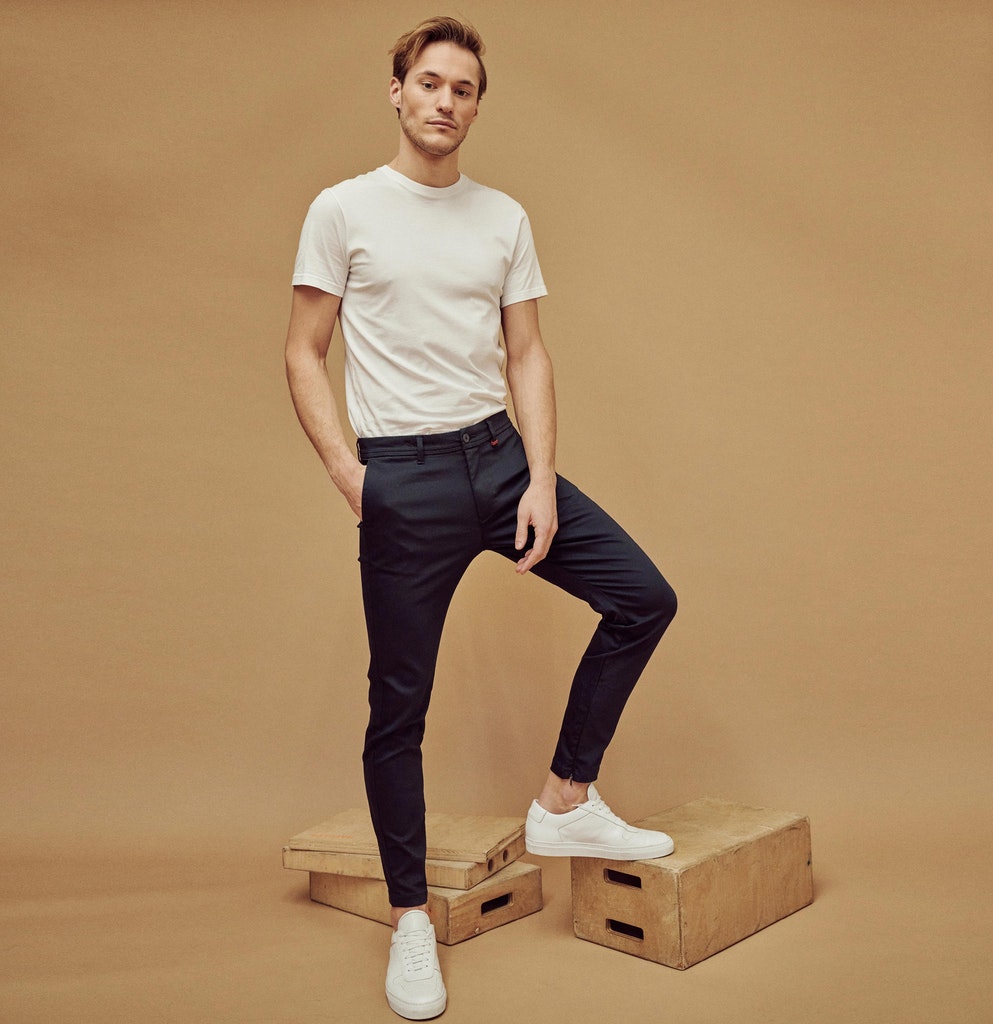 Mac Herren Hosen Nautic Blue