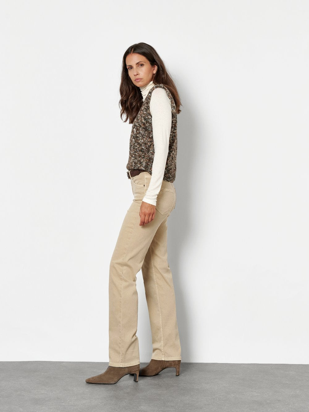 Toni Dress Damen Jeans Cream Beige