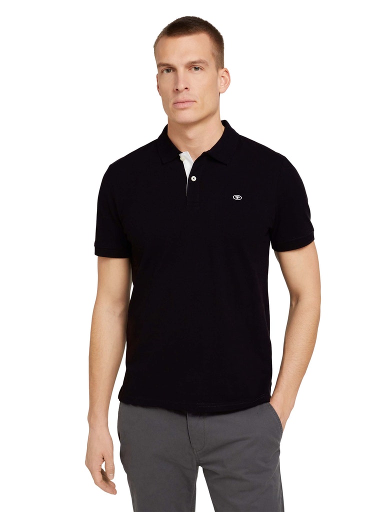 Tom Tailor Herren Polo-Shirts Black