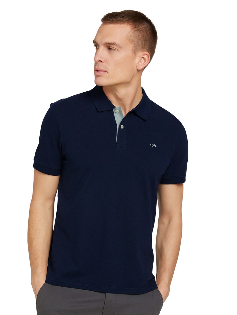 Tom Tailor Herren Polo-Shirts Sky Captain Blu
