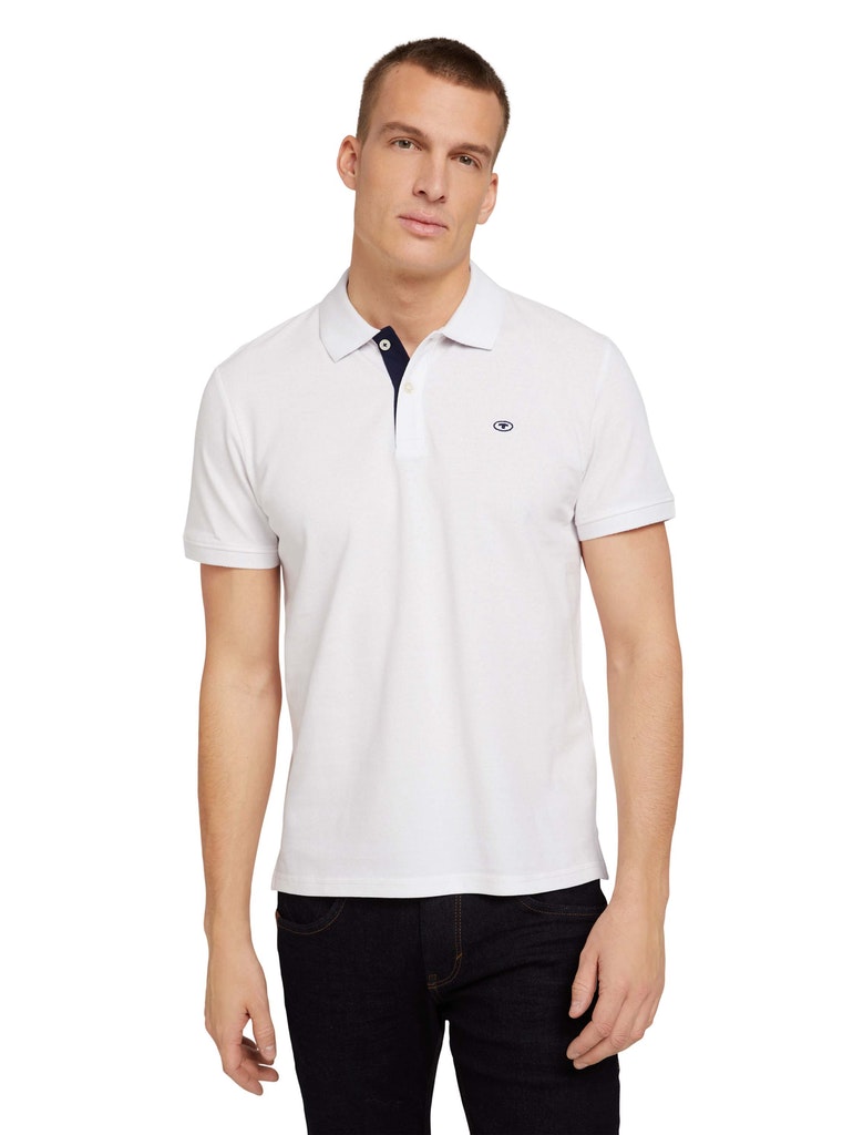 Tom Tailor Herren Polo-Shirts White