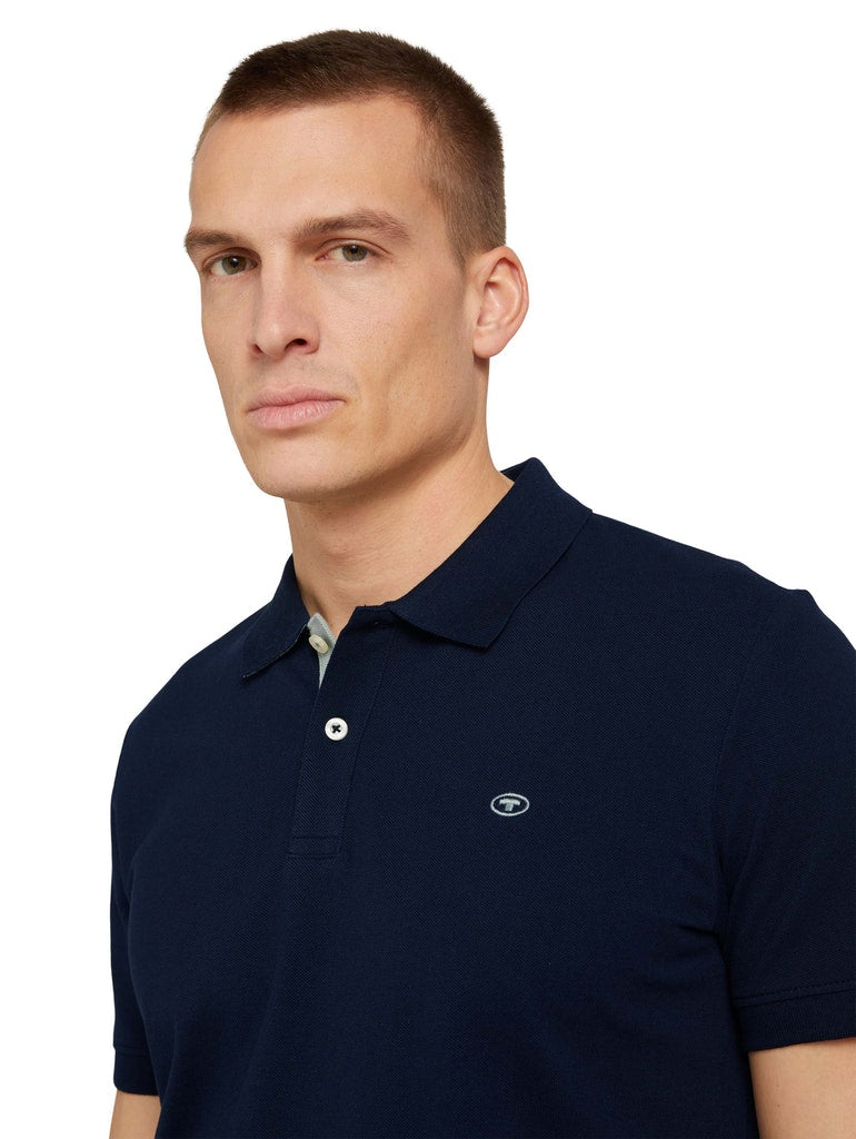 Tom Tailor Herren Polo-Shirts Sky Captain Blu