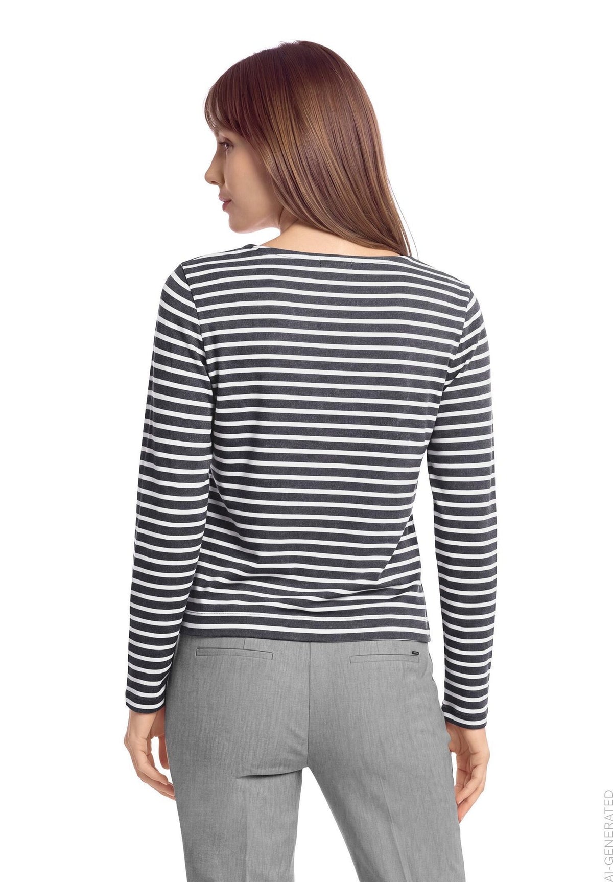 Betty & Co Damen T-Shirts Grey/Cream